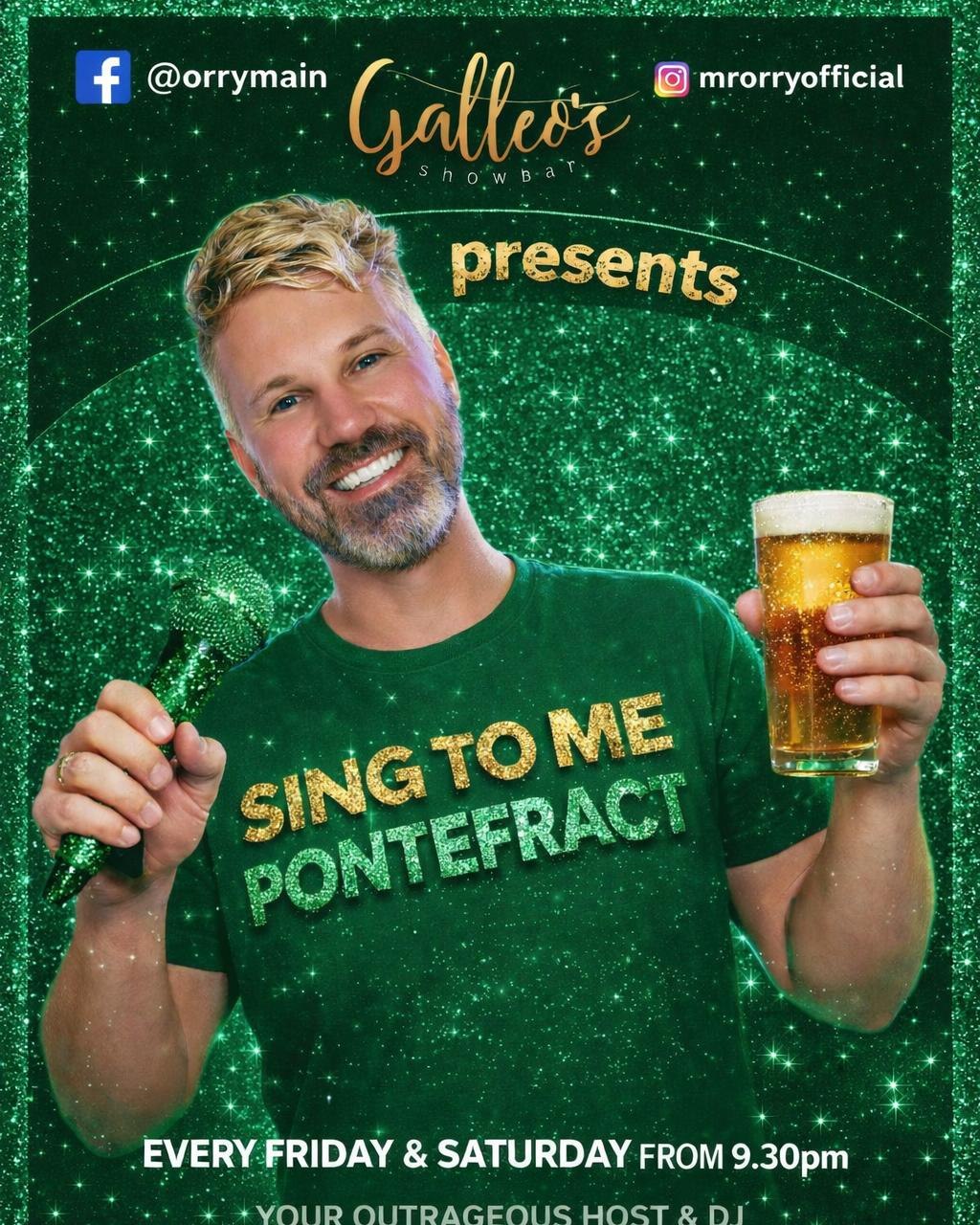 As we head towards the end of February, we’re turning up the volume at Galleos Showbar 🎤✨
Join us every Friday & Saturday from 9:30pm as the incredible Mr. Orry (formerly Miss Orry) brings the soundtrack to your evening with Sing To Me Pontefract – big tunes, big energy, and even bigger vibes! 🍻
Whether you’re grabbing the mic or raising a glass, it’s the perfect way to kick off your weekend.
And don’t forget… we’ve got live sport on all day upstairs, plus our pool table and dart board ready and waiting 🎱🎯
Great drinks, great entertainment, and the best atmosphere in town – we’ll see you at the bar!
#Pontefract #SingToMe #WeekendVibes #LiveEntertainment #GalleosShowbar