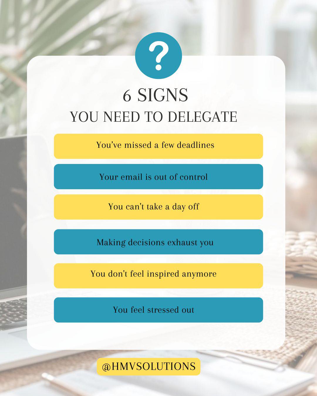 It usually starts small.
But then, One task turns into ten. Emails pile up. Deadlines slip. Suddenly, you’re running a business that feels like it’s running you.
A client once said,
“I’m not lazy. I’m just overwhelmed.”
That’s where HMV Solutions comes in, handling the backend work so you can breathe, refocus, and lead again.
You don’t have to drown before you ask for support.
📩 DM us to get started.
#HMVSolutions #BusinessSupport #AdminSupport #VirtualAssistantAgency #SupportThatScales #WomenInBusiness #FemaleFounders #CEOOperations #BackendSupport #BusinessSystems #FromChaosToOrder #BusinessClarity #BuildToScale #OnlineBusinessOwner #VAAgency #BookAConsultation#HMVSolutions #HelenaManuVirtualSolutionsLLC #OverwhelmedFounder #DelegationMatters #BusinessBurnout #FounderSupport #ScaleWithSupport #OperationsSupport #TimeFreedomForCEOs #WomenWhoLead #BuildWithoutBurnout #SupportForFounders