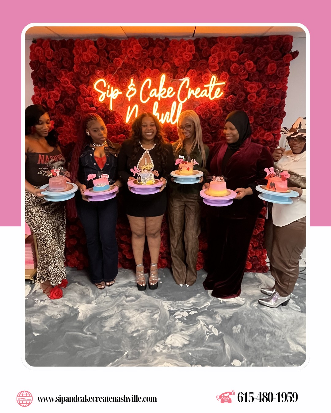 Girlsโ night just got sweeter at Sip & Cake Create Nashville! From bold designs to pretty pink details, every cake tells a story as unique as the hands that created it.
Laughter, creativity, and a little friendly competition filled the room while these queens brought their visions to life.
Itโs more than decorating โ itโs bonding, celebrating, and making memories you can taste. Grab your crew, book your seats, and let your next celebration be deliciously unforgettable.
.
.
๐ณ๐๐๐๐ ๐ด๐๐๐ ๐๐ป ๐ณ๐๐๐ ๐๐ ๐๐๐ ๐ฉ๐๐๐
๐ญ๐๐๐๐๐ ๐๐ ๐๐ป @sipandcakecreatenashville
.
.
#sipandcakecreatenashville #CakeArt #CakeDesign #CreativeBaking #CakeDecoratingFun #BakeAndCreate #EdibleArt #CakeTime #BakersOfInstagram #NashvilleEvents #SweetCreations #CakeStudio #CreateAndCelebrate #CustomCakes #CakeInspiration #SweetMoments #BakingExperience #CakeDecorators #FunWithFrosting #YourCakeYourArt