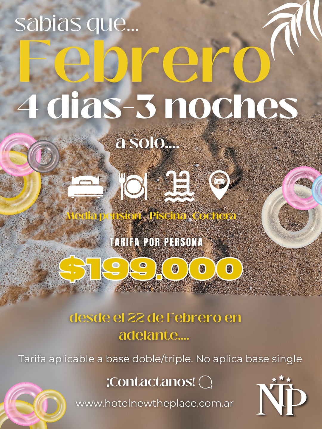 ¿Planeando una escapada a la costa?
En Hotel New The Place
🌊 A pasos del mar
🍽 Media pensión incluida
🧖 Spa
🚗 Estacionamiento
Todo en un solo lugar.
Últimas habitaciones disponibles.
Contáctenos ahora.