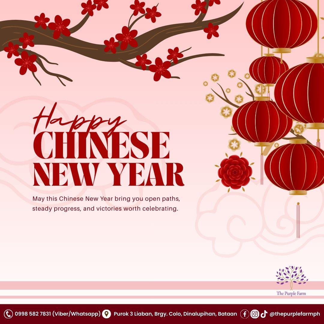 Happy Chinese New Year from The Purple Farm! 🎊
May this Chinese New Year bring you open paths, steady progress, and victories worth celebrating. Wishing you a prosperous year ahead! 🎉✨
#ChineseNewYear #LunarNewYear #ThePurpleFarm #GongXiFaCai