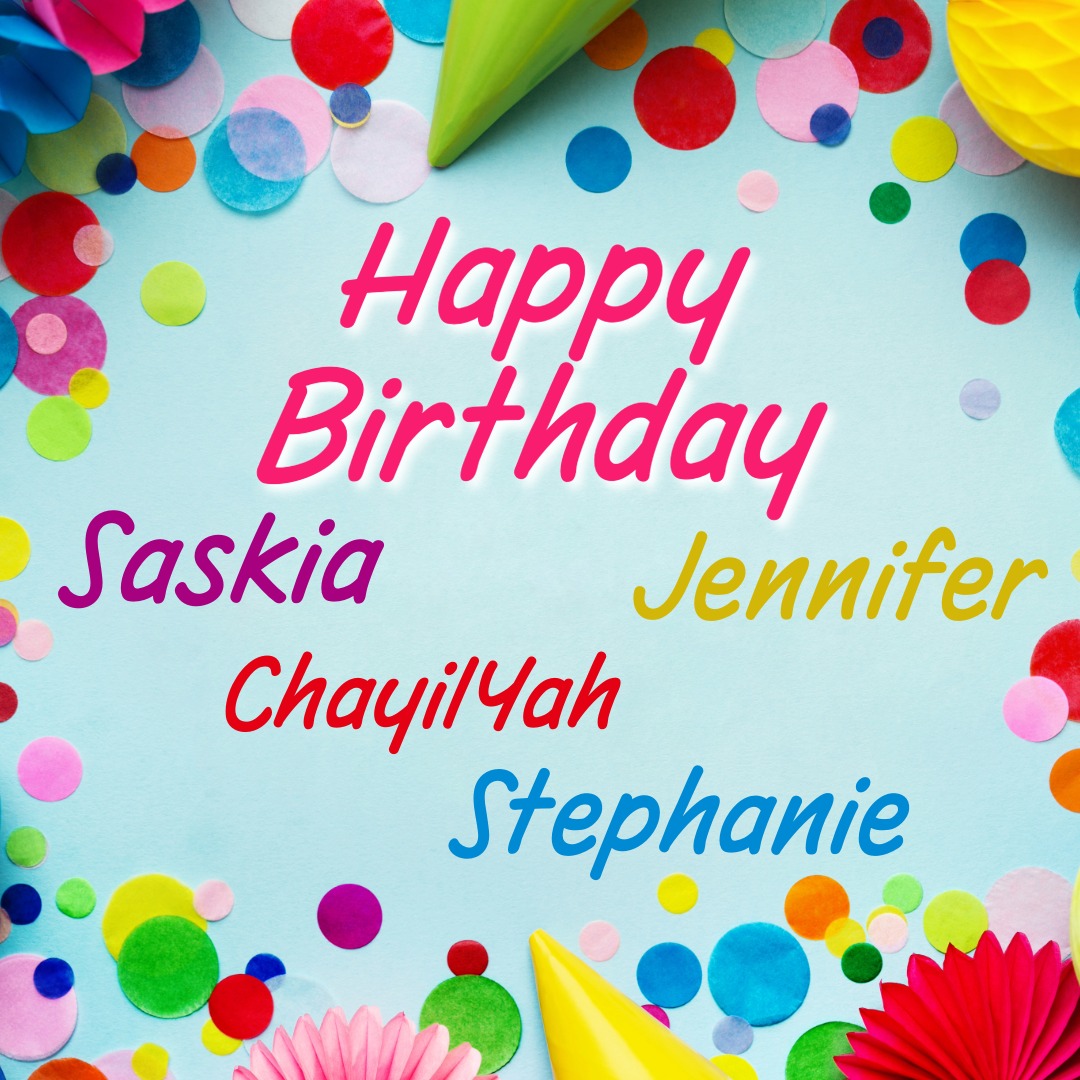 We have a few Ujima Socialites celebrating a birthday this week. Happy Birthday Jennifer, Saskia, ChayilYah and Stephanie!