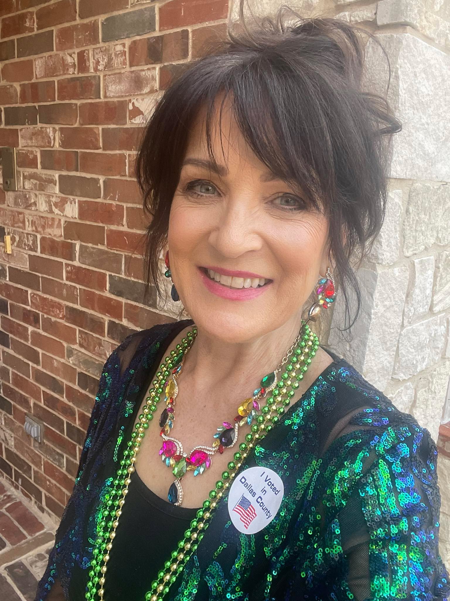 Hey y’all. I early voted today! My eyes look a little tired in this pic, probably because I did 3 consecutive Mardi Gras programs before going to vote. 😂