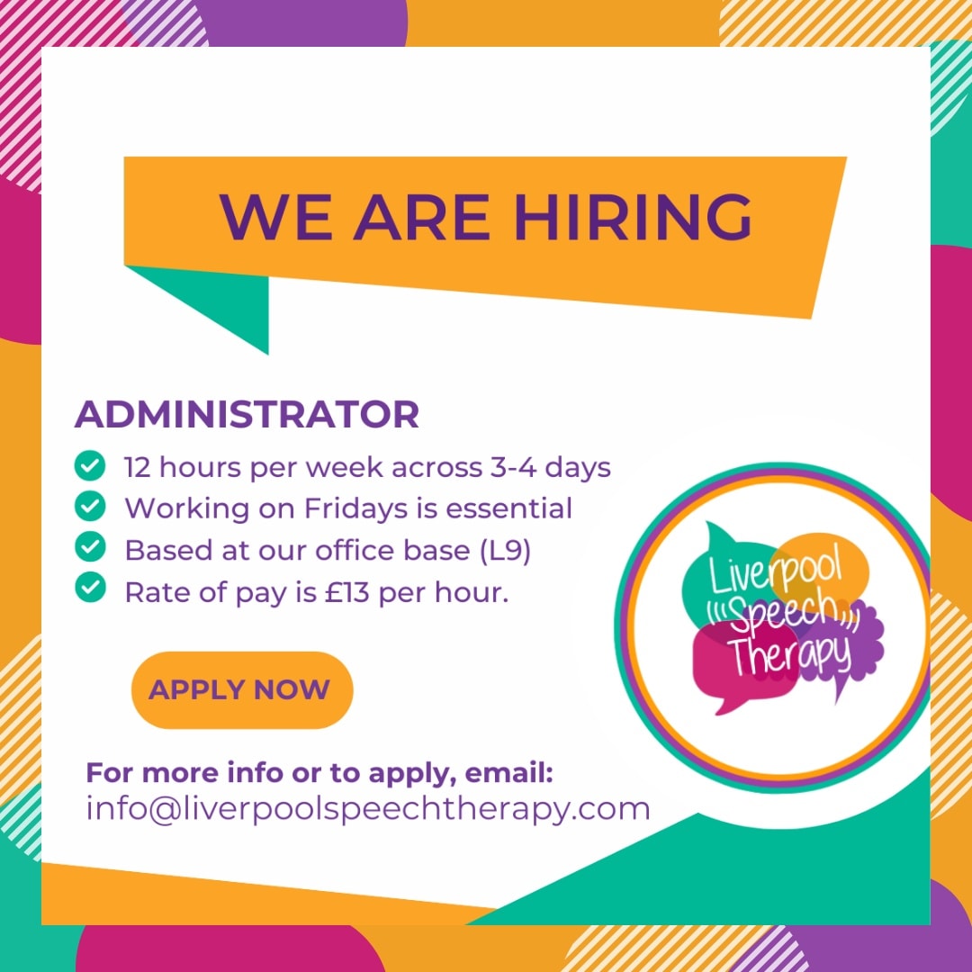 NOW CLOSED (AS OF 27/02/26)
‼️We’re Hiring: Part-Time Administrator
Are you looking for flexible, part-time work within a small, supportive team that makes a real difference to children’s lives?
We are seeking an Administrator to join our growing team of Speech and Language Therapists, supporting children in our clinic and schools across Merseyside.
As part of our friendly team, you will play a key role in keeping our service running smoothly. Your responsibilities will include:
✔️Handling telephone calls
✔️ Responding to email enquiries
✔️ Booking children into our clinic services
✔️ Sending invoices
✔️ Creating resources for the team
✔️ Photocopying and scanning
✔️ Providing general administrative support as required
We’re looking for someone who is organised, proactive, and enjoys working as part of a small team ☺️
If this sounds like the right opportunity for you, we would love to hear from you!
📞 Get in touch to apply or to find out more.
#liverpoolspeechtherapy #adminsupport #newjob