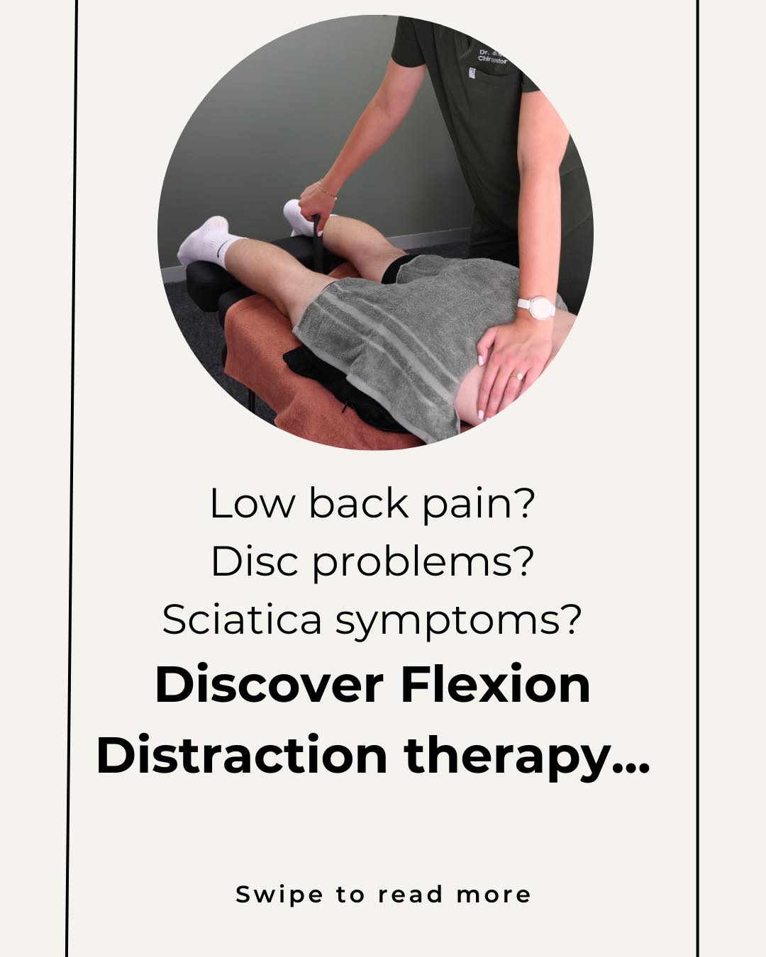 Ever wish your back could just stretch out and decompress? 🌿Discover flexion distraction therapy and its role in treating spinal disc problems, symptoms of sciatica and lower back pain etc.
Book your appointment to discover if this is the right treatment option for you!
Contact 062 662 1361
#spinaldecompressiontherapy #flexiondistraction #discproblems #sciaticarelief