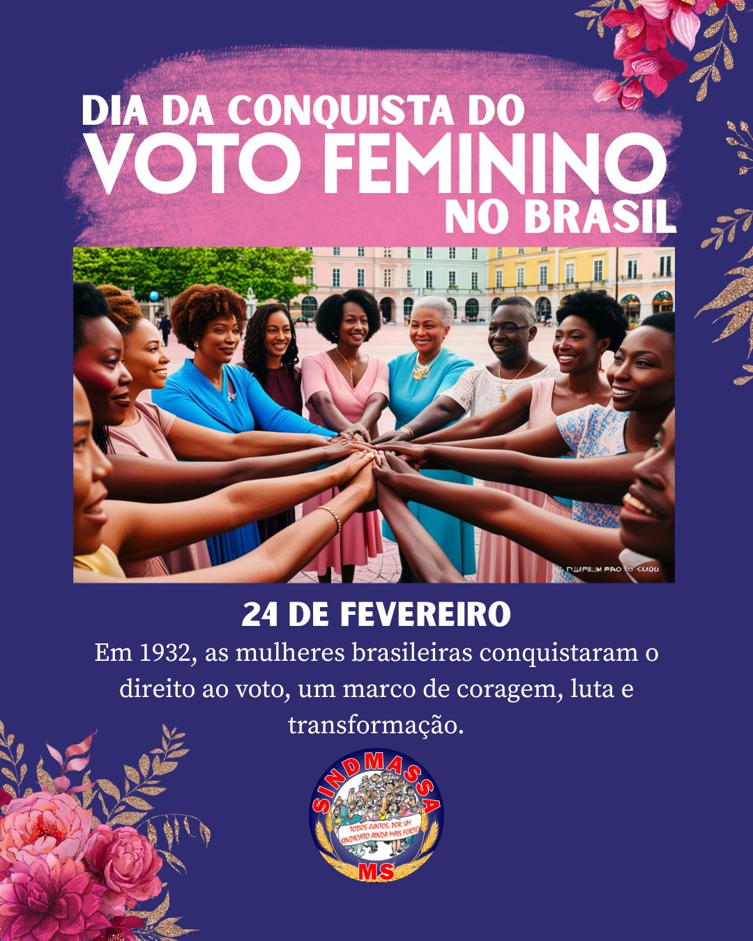 União que alimenta a democracia!
🥖🥩 Hoje celebramos o marco histórico do Voto Feminino no Brasil.
Seja nas indústrias de massas, nas panificadoras ou nos frigoríficos do MS, a força da mulher é o que faz a engrenagem girar. O SINDMASSA MS reconhece que o direito ao voto é a nossa ferramenta para garantir que a trabalhadora da alimentação tenha voz ativa e dignidade. Vamos juntas, com coragem e união! 🗳️✨
#SINDMASSAMS #TrabalhadorasDaAlimentacao #VotoFeminino #MatoGrossoDoSul #ForcaFeminina #JusticaSocial #indústriaforte
