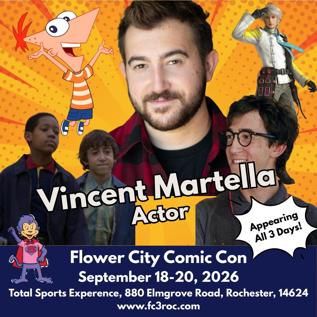 Just for the fun of it, how about another guest announcement?? What do you say about Vincent Martella? Yes, we have both Phineas and Ferb! Check out his many other roles too! #fc32026 #experiencefc3 #whereitallcomestogether. @thevincentmartella
Vincent Martella has worked as Phineas in Disney’s smash hit television show Phineas & Ferb for the last 10 years as well as numerous other prominent voice roles such as Hope in Final Fantasy XIII and as the original voice of Jason Todd in Batman: Under The Red Hood and Batman: A Death in the Family on HBO Max. In addition to originating some of your favorite cartoon characters, he is also a prolific screen actor with credits such as Greg on Everybody Hates Chris, where he was a Series Regular for 4 seasons, Patrick on The Walking Dead, and Scoop on Ned’s Declassified School Survival Guide. He’s guest starred on shows such as The Mentalist and in the film Role Models and has since been working on a variety of indie films. He also stars as Bradley on Milo Murphy’s Law, a Disney XD show pioneered by the same creators as Phineas & Ferb. Vincent is currently filming new episodes of Phineas and Ferb that will premiere in the near future.