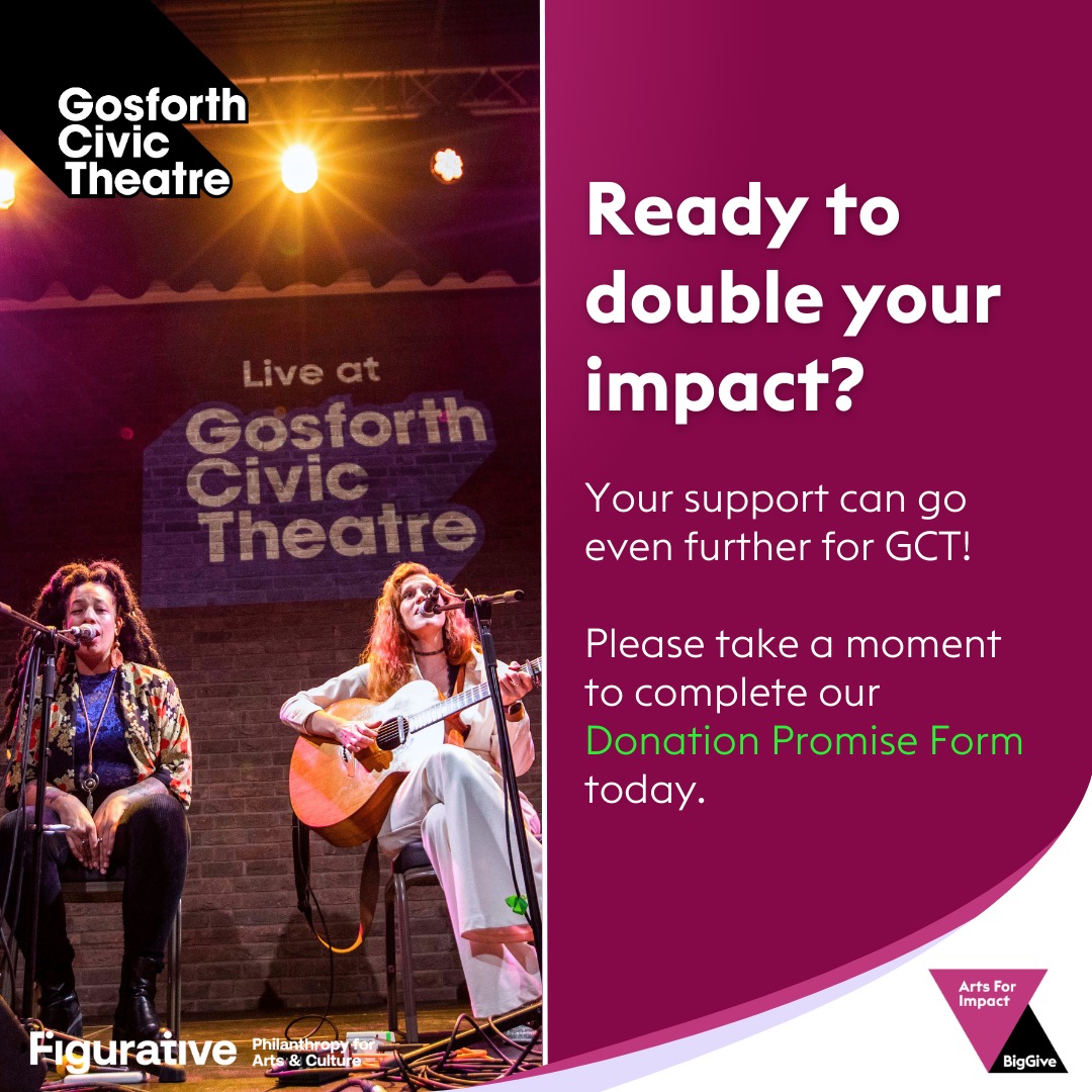 Not long to go!
We are getting ready to take part in the @biggiveorg's Arts for Impact Campaign. For one week, from 17-24 March, all donations made via our Big Give campaign page will be doubled!
We’re asking our community to make a simple donation promise, and we will be in touch when our campaign goes live.
🔗 Please take a moment to make your donation promise here: bit.ly/DonationPromise
#BigGive #ArtsForImpact #DoubleTheDifference