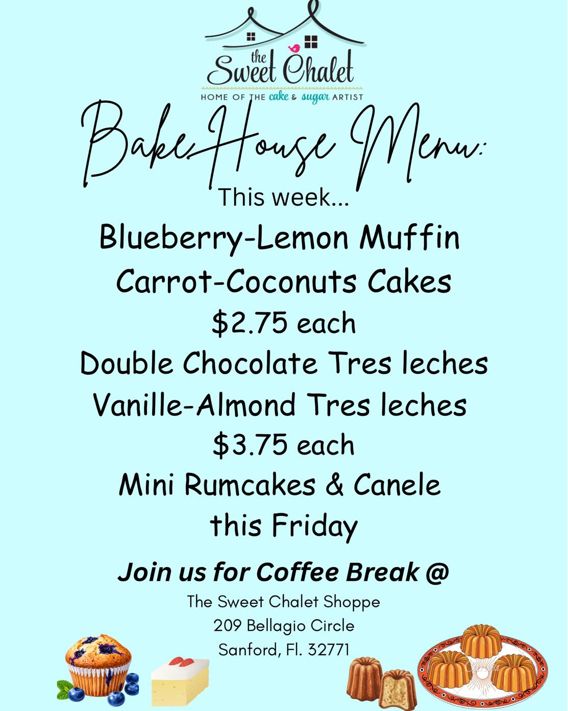TOMORROW!!!!!! Are you ready for RumCake and Canelé’s? WE ARE!!! You ask for it and here we go!!! Tomorrow Friday Jan 20th more sweet coming to The Sweet Chalet BakeHouse!!! “TRES-LECHES”, “CANELÉ”; “MINI-RUMCAKES” and more perfect pairing with our delicious “VANILLA OAT-MILK CORTADITO” COFFEE! Oh yes!! #thesweetchaletshoppe #thesweetchalet #rumcake #rumcakes #rumcakelove #tresleches #treslechescake #trésleches #canele #canelé #caneledebordeaux #sanford #sanfordfl #welcometotheteam #Day #Mothersday2026 #gift #ideas #GiftIdeas2026 #giftideasformom❤️ #bridalshower #bridalshowerideas #Graduation2026