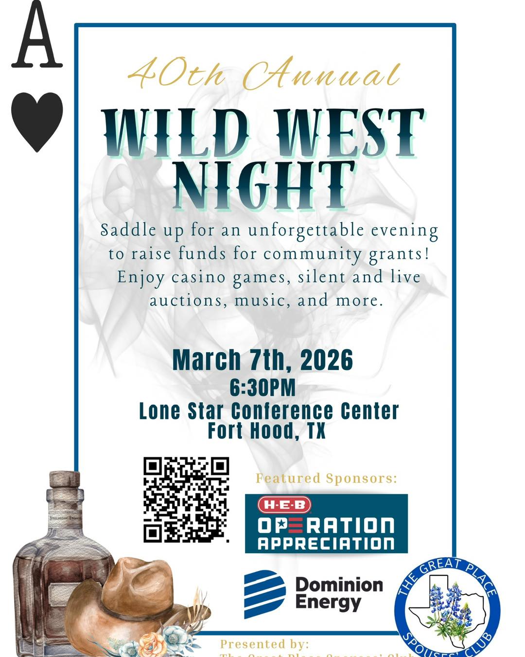 🤠✨ 3 Days Left – Saddle Up for Wild West Night! ✨🤠
The fun, food, and prizes are waiting for you:
🎰 Casino-style games
🎤 Live + Silent Auctions
🍔 Dinner catered by Bubba’s 33
Get your tickets now and join us for a night of western fun and community spirit!
#WildWestNight #FundraiserFun #Countdown #BidWinPlay