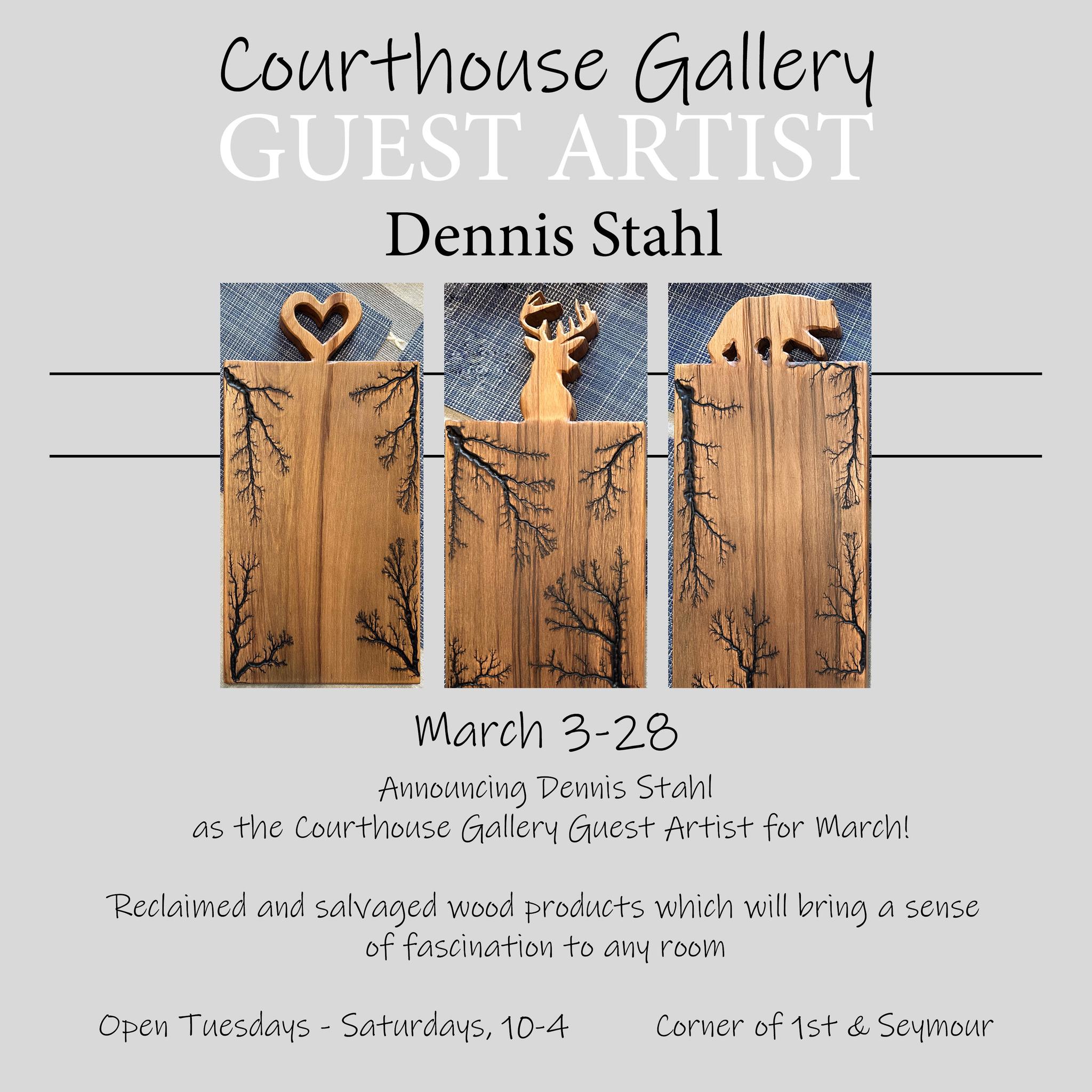 We're very pleased to have Dennis Stahl display his work at our gallery during the month of March.
Come in and see his wonderful woodwork!
#kamloopslocal #kamloopsliving #kamloopsevents #kamloopsartisan #kamloopsfarmersmarket #explorekamloops #kamloopsnow #kamloopsdowntown #kamloopstourism #kamloops #kamloopsbusiness #yka #shoplocal #downtownkamloops #kamloopsartist #kamloopscourthousegallery #kamloopslife