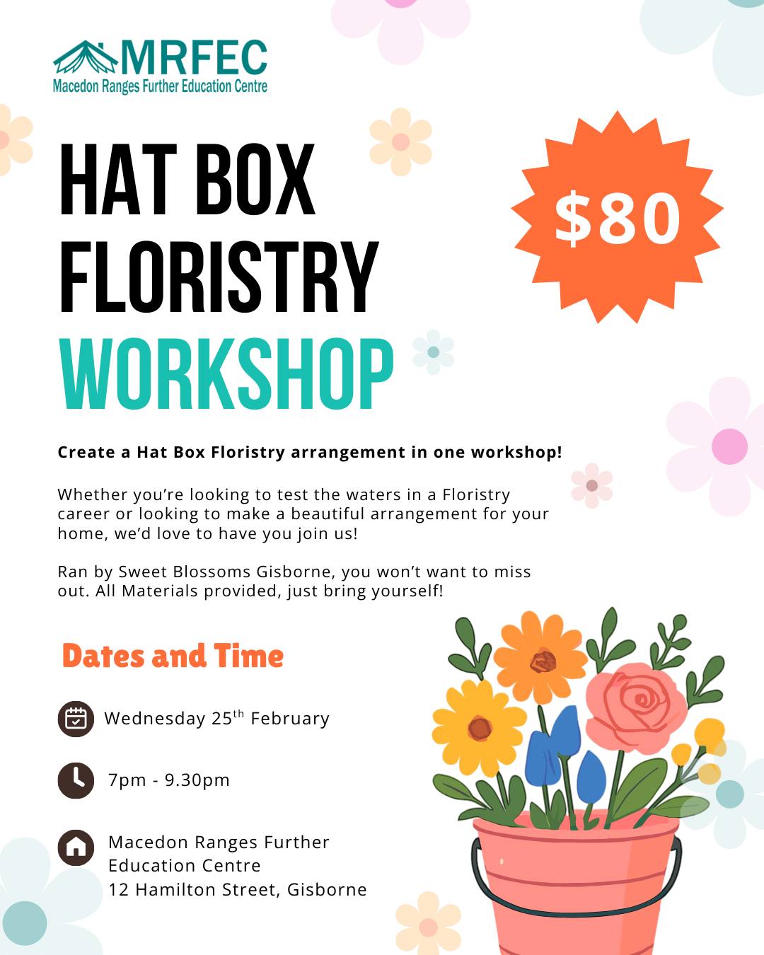 Wanting to join in on one of our fantastic floristry classes but unsure if it's for you? Looking to learn a new skill or to to meet likeminded people? Join in on one of our upcoming Floristry workshops!
Led by the wonderful Glenda from @sweetblossomsgisborne, it's a great opportunity to dip your toes into the world of Floristry. Enrolments are open online now at www.mrfec.net.au💐🥳
For further information or enquiries please contact our team by emailing enquiries@mrfec.net.au, stopping in at our office or by calling us on 03 5428 3799 during office hours. We hope to see you there!