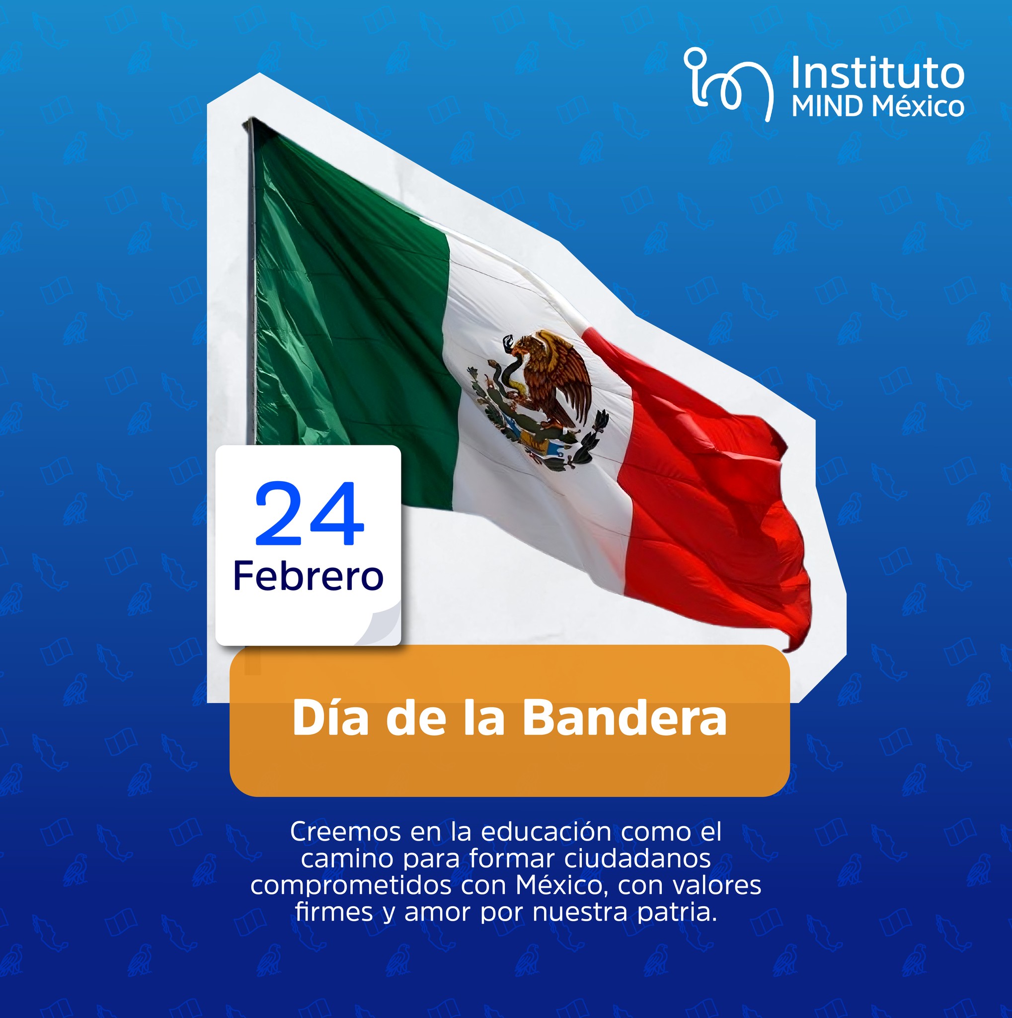Hoy conmemoramos a nuestra bandera, símbolo que nos inspira a formar talento que transforme el país. 🇲🇽
24 de febrero, #DíaDeLaBandera