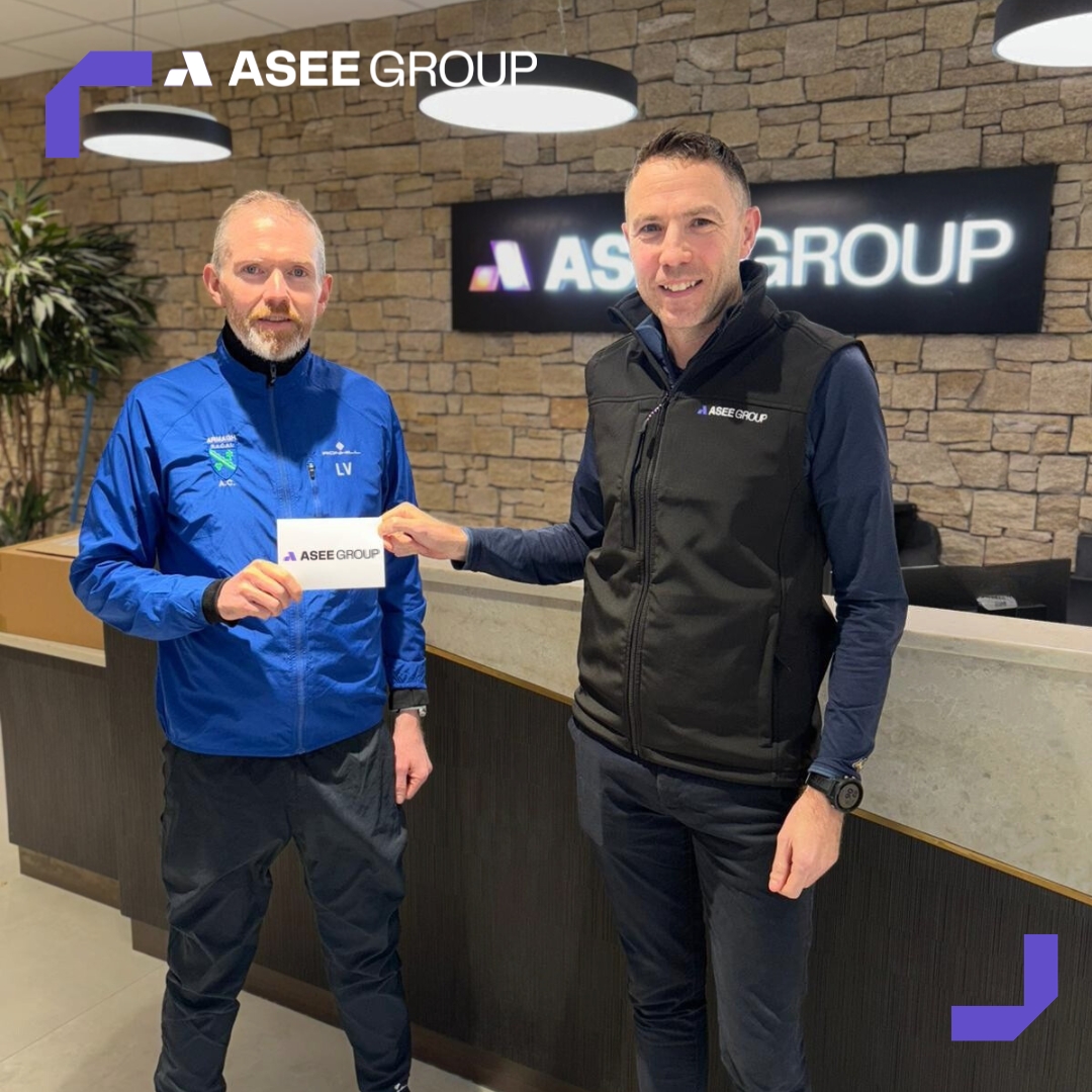 ASEE Group is proud to be sponsoring @armaghac for their upcoming Slieve Gullion Mountain Race, taking place on Saturday 7th March.
First held in 1973, this year marks the 54th running of the race, a fantastic milestone for a brilliant event! We were delighted to welcome Lorcan from Armagh AC to our HQ yesterday, where the sponsorship was officially presented by Fearghal Delaney, a member of the club.
Best of luck to everyone taking part - we’re excited to support and be involved in this fantastic event! 🏃♂️🏔️
Entries are still open for anyone who would like to take part 🏃🏼♂️