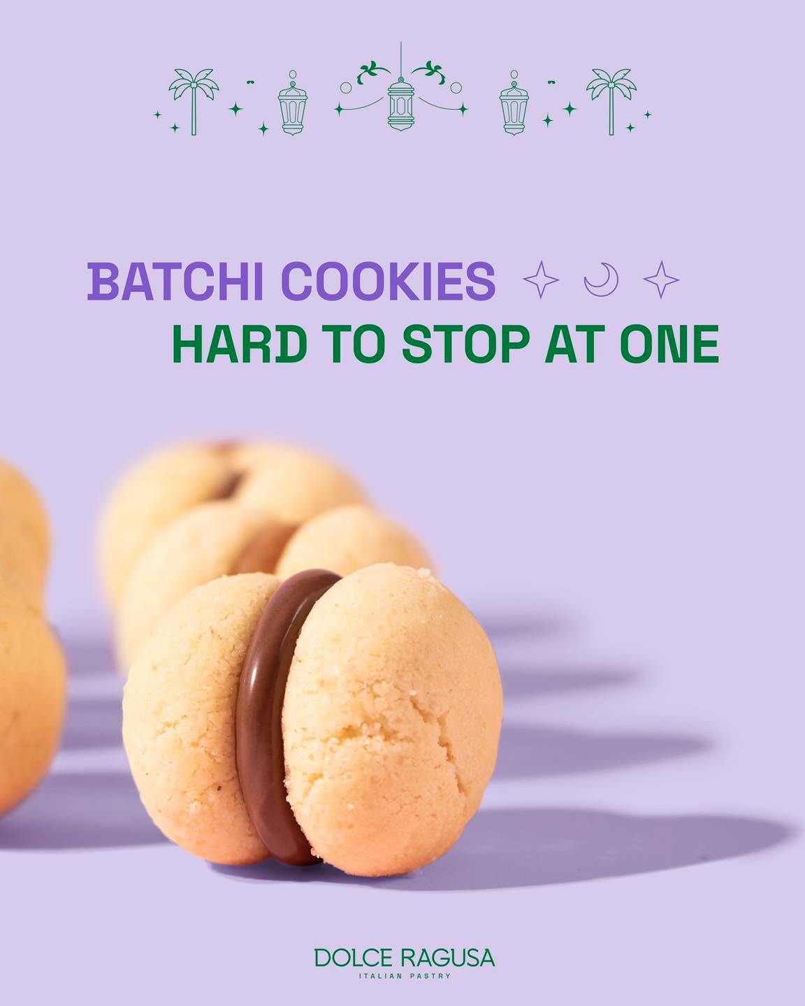 كوكيز باتشي، ُصنعت لليالي رمضان ✨🌙
شوكولاتة بالبندق وتمر بالهيل... لمشاركة أجمل🤍.
Batchi cookies, crafted for Ramadan evenings.
Hazelnut chocolate and date cardamom, made to be shared.✨🌙