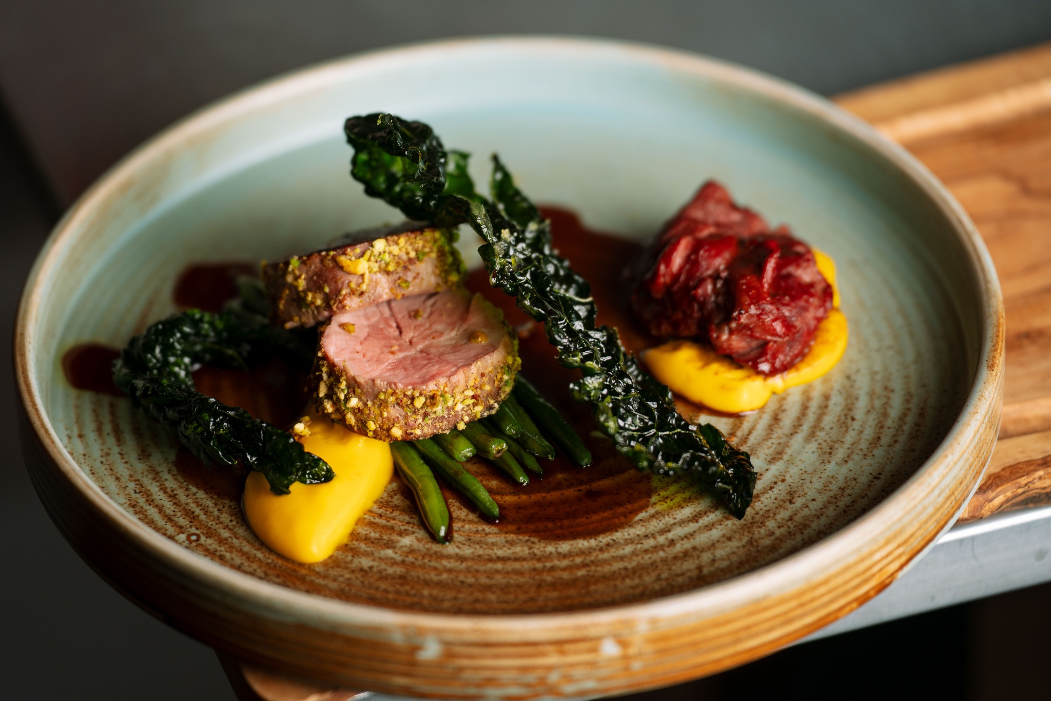 Pork Fillet, Glazed Cheek, Smoked Butternut Squash, Pistachio, Cavolo�
Rich pork, gentle smoke and texture throughout.
Built around balance.
#thedogatwingham #top50gastropubs #wintermenu