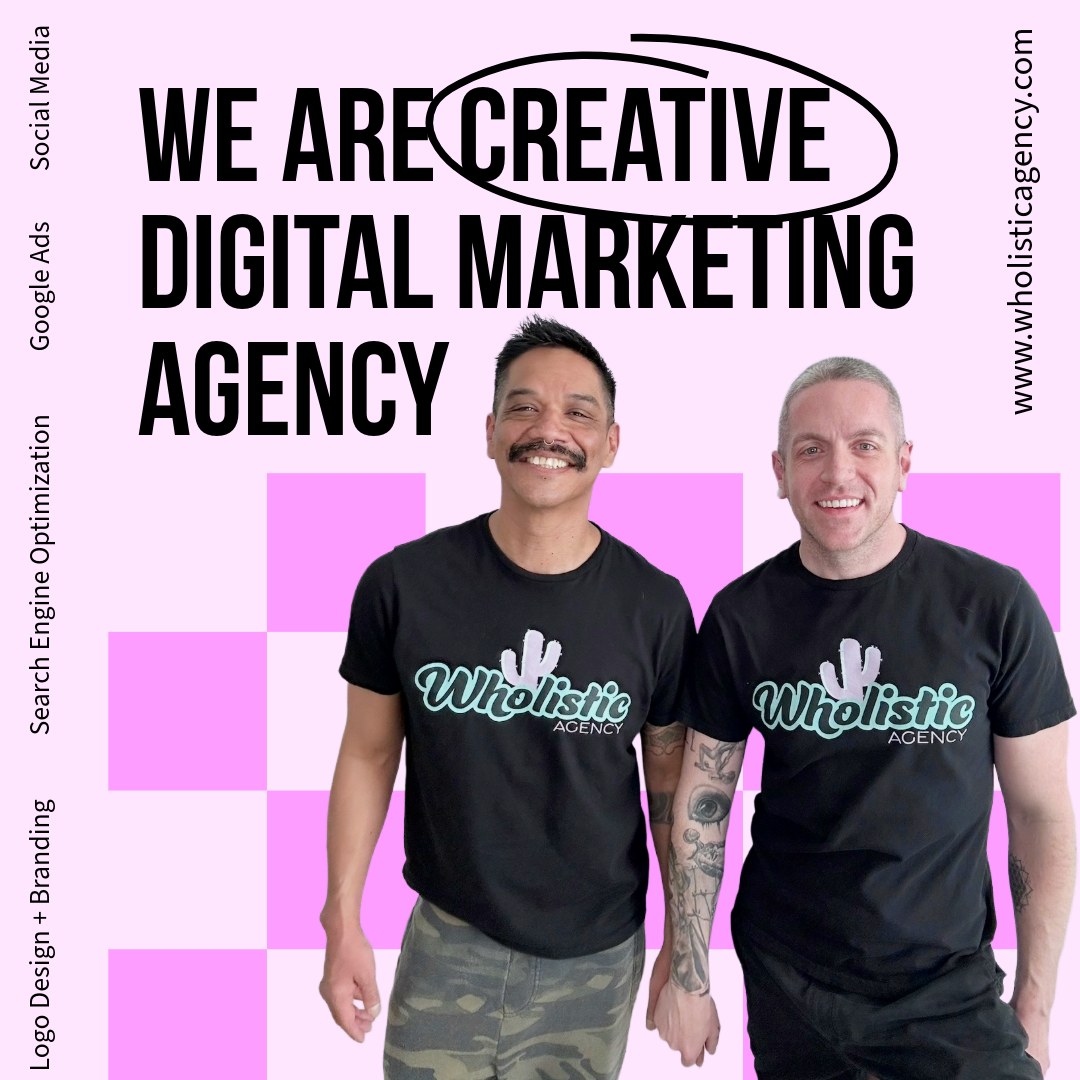We’re Wholistic Agency—your creative digital marketing partner for the businesses doing things the right way. If you want strategy, design, and ads that actually feel like you (and perform like they should), let’s talk.
Book a free consult at www.wholisticagency.com.