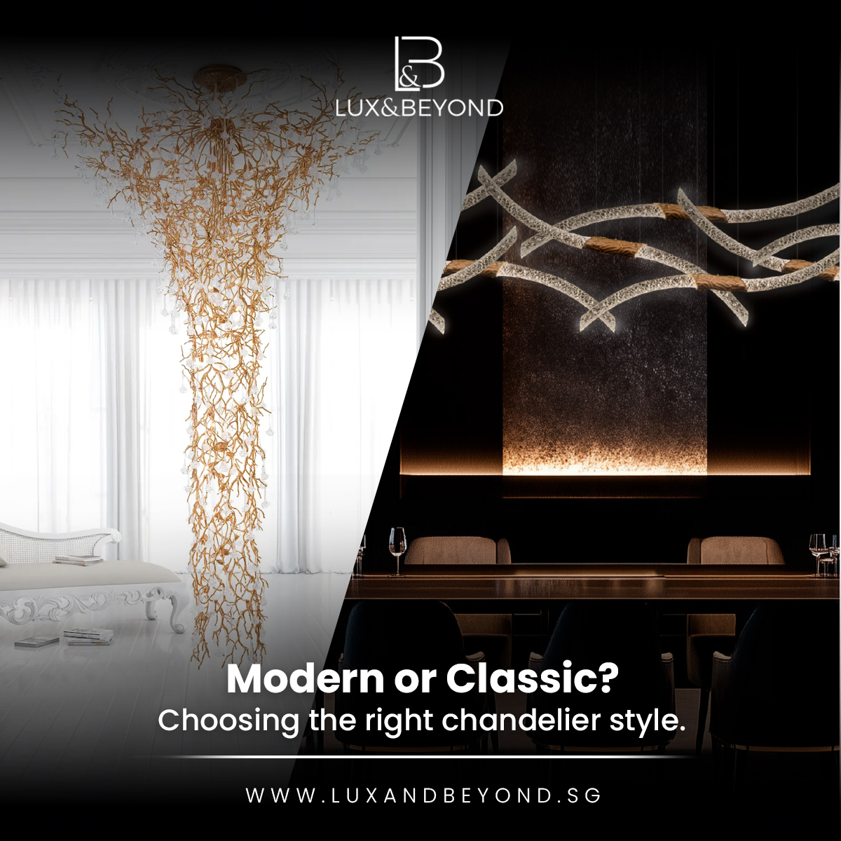 A chandelier should complement architecture not compete with it. ๐ก
For modern interiors:
โข Clean silhouettes
โข Sculptural forms
โข Minimal detailing
For classic interiors:
โข Asymmetry and proportion
โข Layered detailing
โข Warm natural finishes
The right choice enhances balance, scale, and atmosphere โ transforming lighting into a defining design element.
At Lux & Beyond, our Portuguese modern chandeliers are curated to suit both contemporary and timeless spaces.
Discover the Serip collection:
๐ https://www.luxandbeyond.sg/
๐ง info@luxandbeyond.sg
๐ +65 6926 8294
Because true luxury begins underfoot.
#LuxAndBeyondSG #ItalianParquet #LuxuryFlooring #WoodFlooringSG #EuropeanCraftsmanship #InteriorMaterials #LuxuryInteriorsSG
