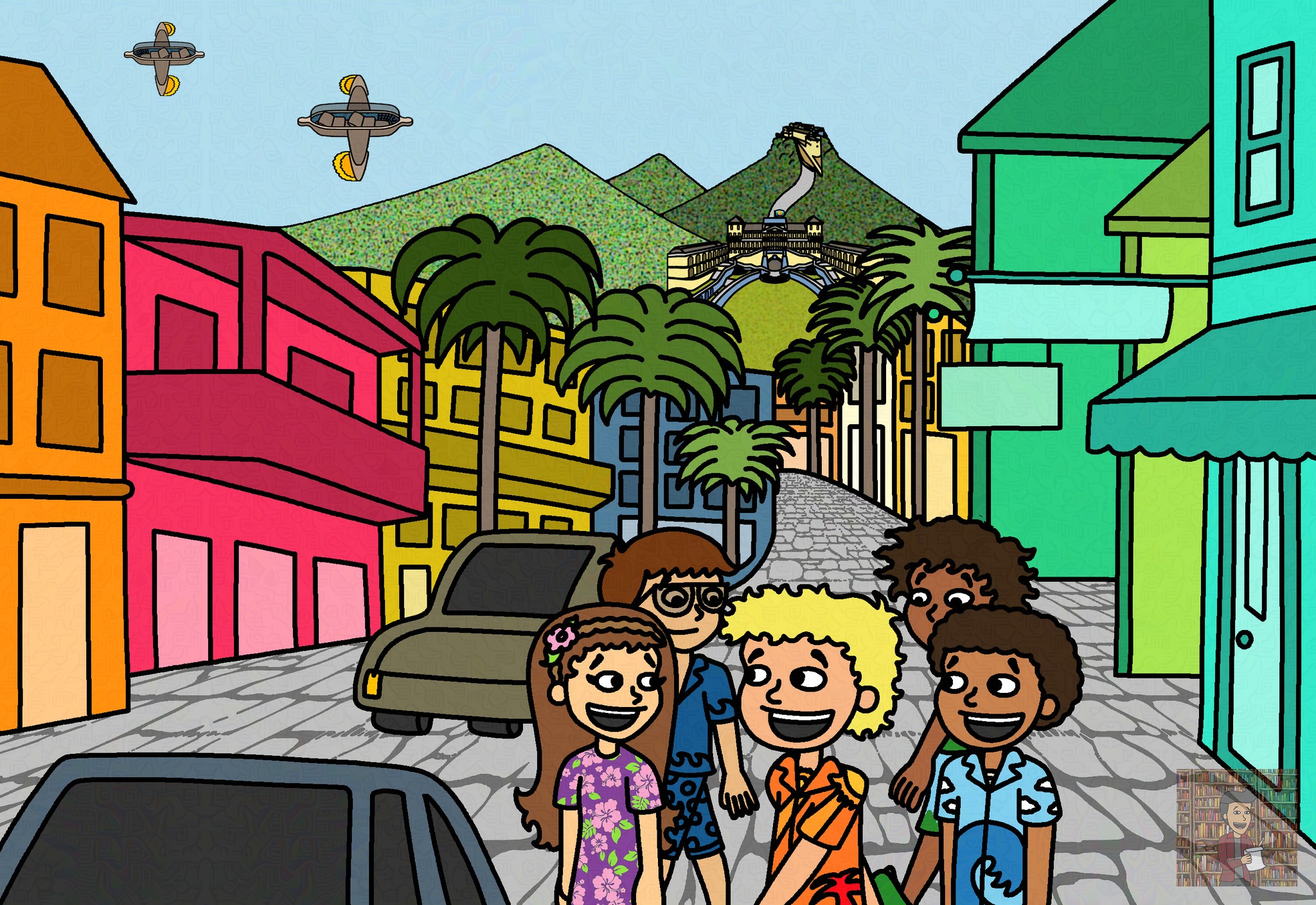 Here’s an illustration I made for a book series I’m working on — kids wandering through a colorful Caribbean city, taking in the sights and sounds.
#ChildrensBookIllustration #KidsBooksArt #CaribbeanArt #IllustrationDaily #BookIllustrator #StorybookArt #UrbanSketch #KidsLitArt #ColorfulIllustration #AdventureIllustration