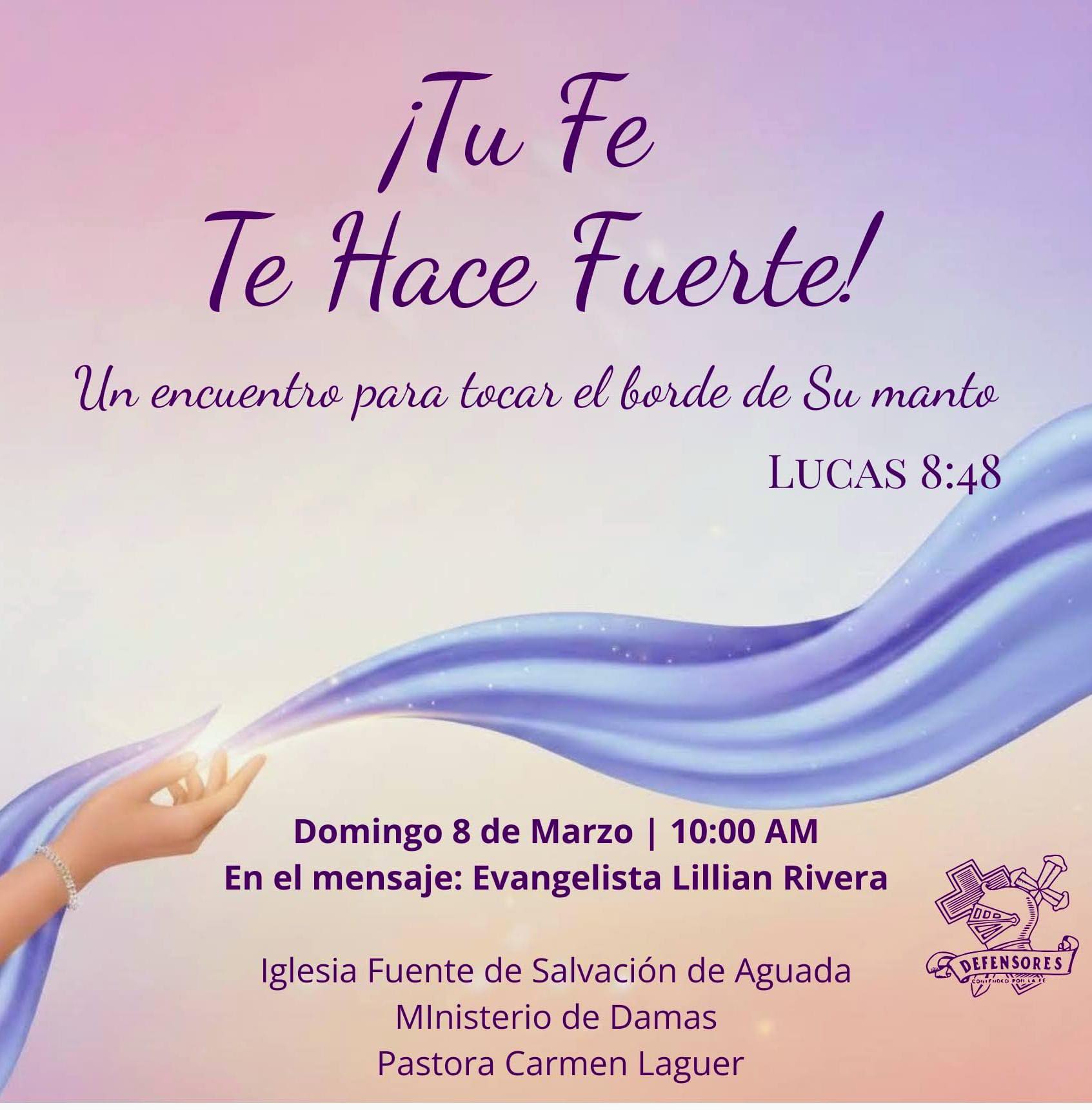 El domingo 8 de marzo a las 10am en Aguada y llevaremos el libro para el que aún no lo tienen. Dios es bueno 🤗