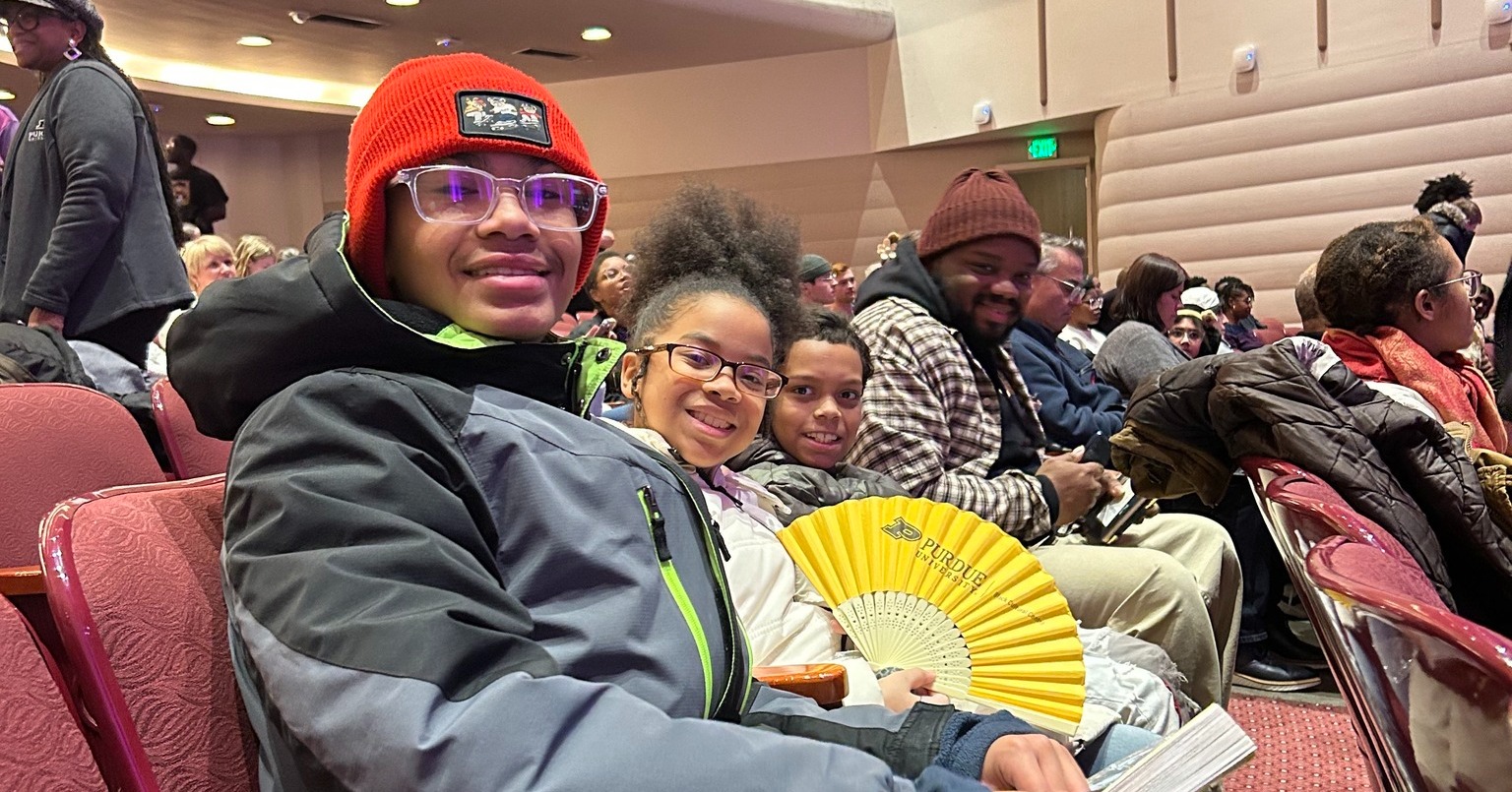 Throwback to earlier this month! 🚀 We kicked off Black History Month with an unforgettable field trip to Purdue to hear from the legendary Dr. Mae Jemison. Talk about out-of-this-world inspiration! ✨