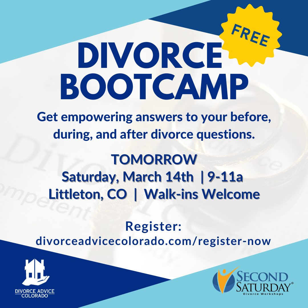 🔍 Get answers from experts in all areas of divorce, including how assets are divided and how to create an effective parenting plan.
📅 When: Saturday, March 14th
⏰ Time: 9:00 – 11:00 AM
📍 Where: In-person (Littleton, CO) or Online
⬇ Reserve your spot today:
www.divorceadvicecolorado.com/register-now
-
#garskemediation #diydivorce #divorcemediation
#divorcecolorado #mediationprocess #divorce #divorcesupport #separation