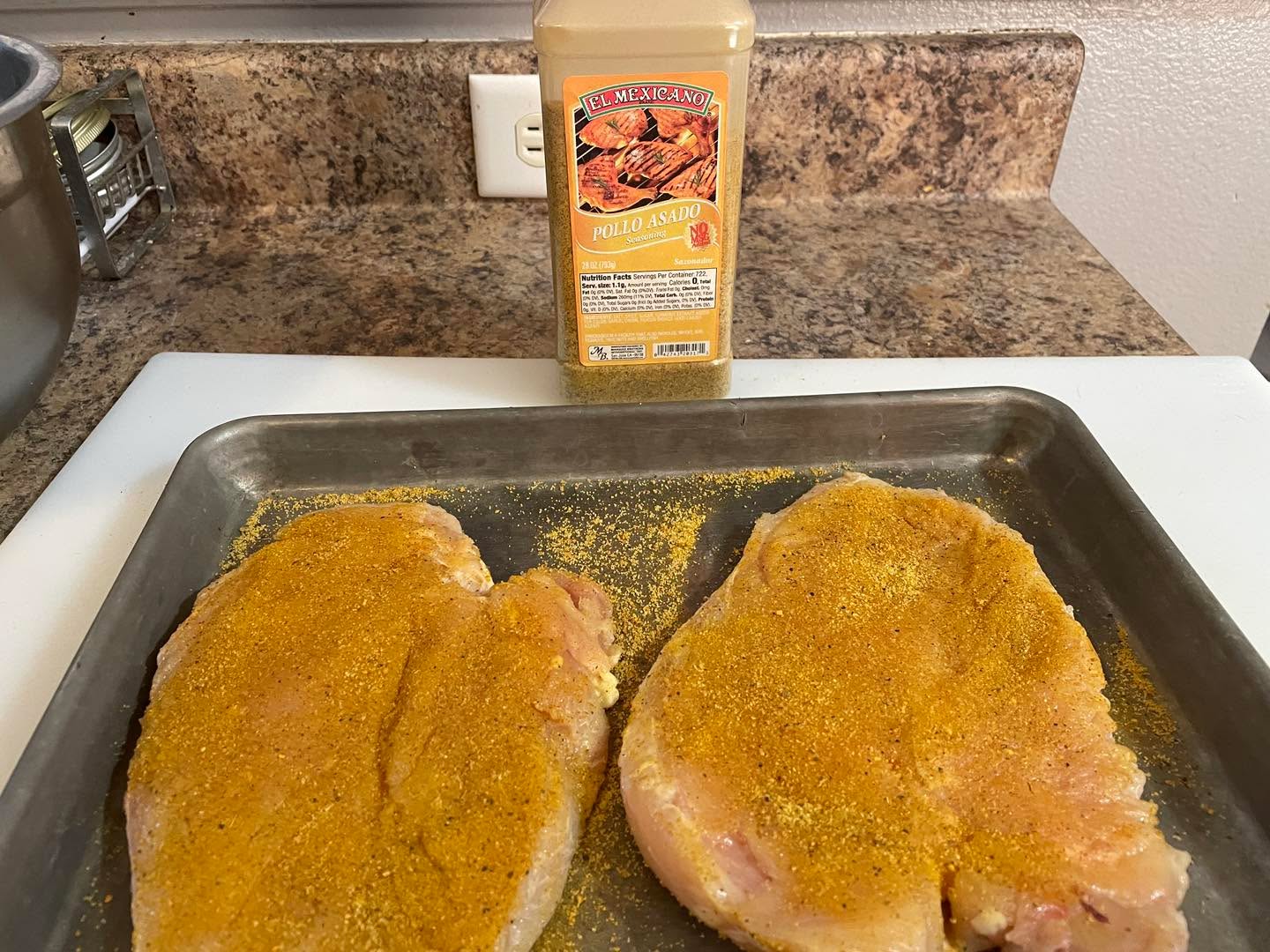 Flavor Doesn’t Happen by Accident.
Chicken breasts, pounded for even thickness — not thin, just uniform so they cook at the same rate and stay juicy from edge to edge.
Tip: Put the chicken in a plastic bag before pounding. It keeps things from splattering, protects the meat from tearing, and makes cleanup a whole lot easier.
Hit with a Pollo Asado dry rub I grabbed at my local Mexican market, then headed for the grill 🔥
These are becoming a Purple Chin Pollo Bowl:
Mexican rice, black beans, grilled chicken, charred tomatoes, and charred green onions from @blackberry_moon_produce , finished with fresh cilantro — plus pickled red onions and jalapeños on the side.
Finished with my Blazin’ Peach hot sauce — a hint of mild peach sweetness (not a sweet sauce) that balances the salty, citrusy asado rub.
Stay tuned for the finished dish.
What are you having for dinner tonight?
💜 Made by hand. Bottled with attitude. Powered by farms.
Follow along Purple Chin Condiment Co