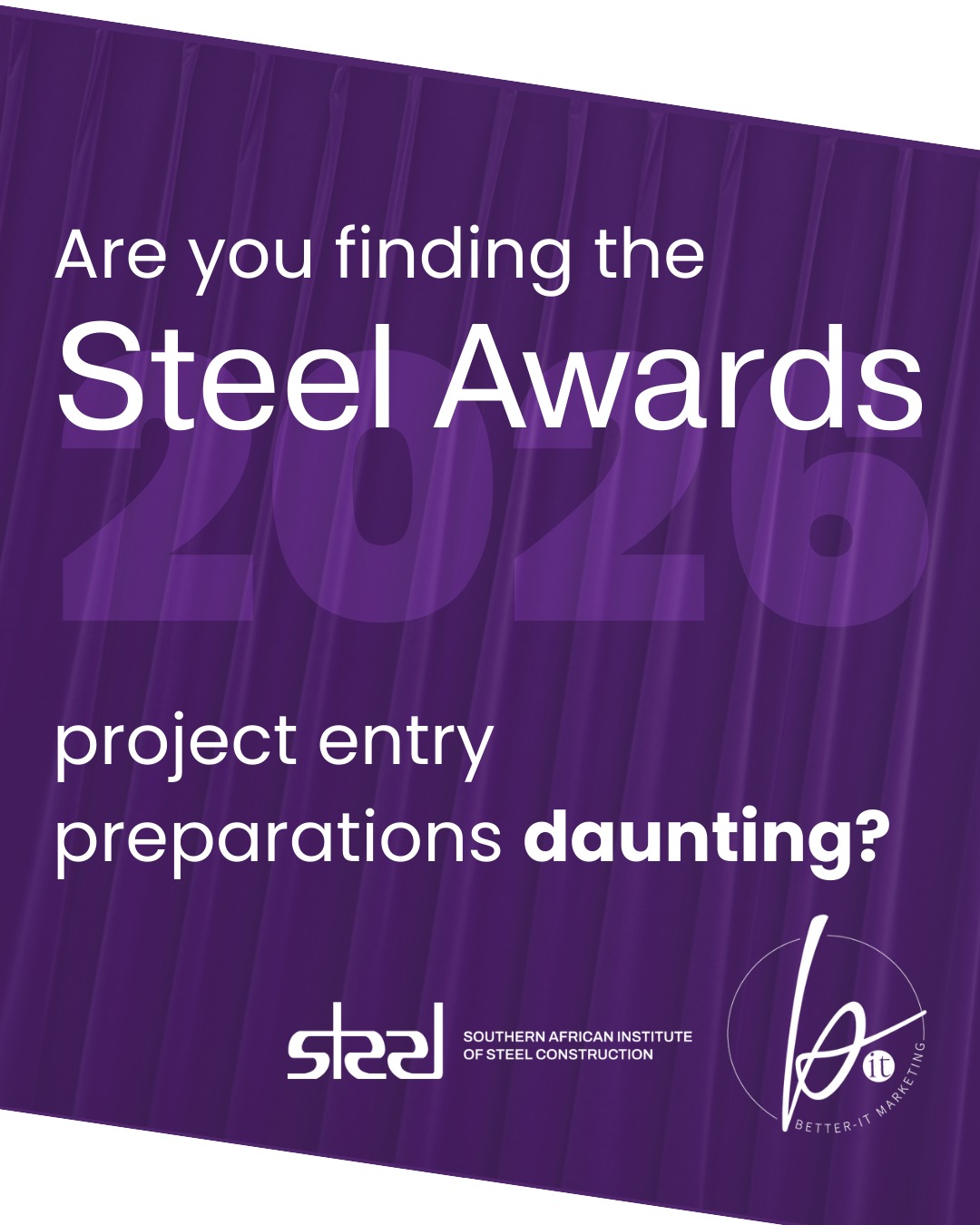Will your Steel Awards entry do your project justice? 🏗️🏆
Compiling a strong project submission takes more than just your precious time - it requires coordination between multiple role players, an easy-to-read written project motivation and sincere, but strong story why your project should stand a winning chance.
To support the Steel industry, the @saisc_steel has partnered with us so we can offer this optional, professional submission service. 🤝
How we help you:
✅ Structuring your written project motivation.
✅ Aligning your entry with the official judging criteria.
✅ Coordinating input from the entire project team.
✅ Final review and refinement before upload.
For just R1200 per entry, we provide the peace of mind that your hard work is presented at the highest possible standard.
Get in touch:
📧 info@better-it.co
📞 012 004 0897
🌐 www.betteritmarketing.com
#SteelAwards2026 #SAISC #SteelIndustry #BetterItMarketing #ProjectManagement #SouthAfricaConstruction