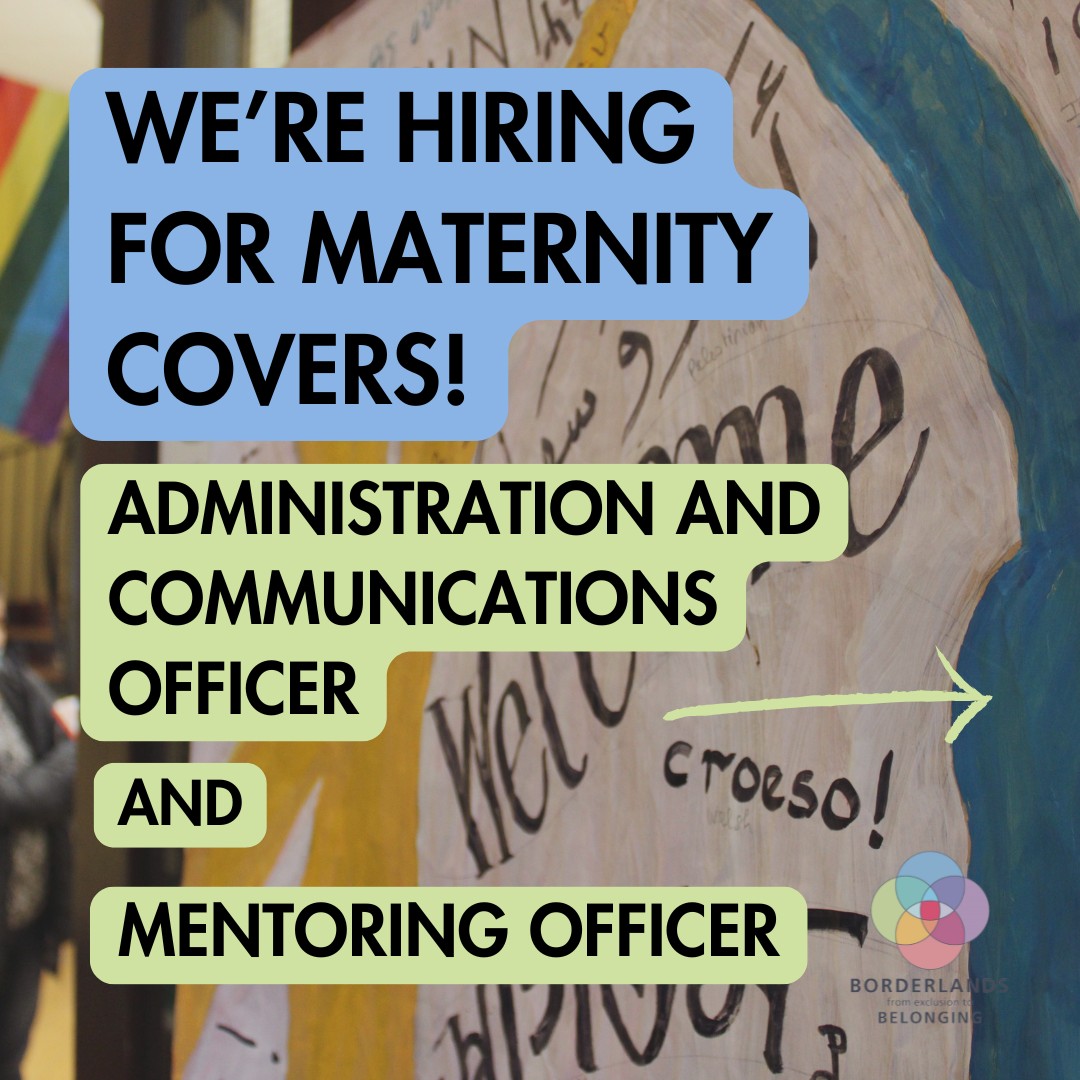 We’re hiring! Borderlands is looking for two brilliant people to join our team on maternity cover contracts.
Each role is unique, but both play an integral part in shaping our work and supporting people seeking sanctuary in Bristol.
"The best feeling in this world is feeling safe. When I was at Borderlands I felt safe and when you feel safe you are able to what ever you want."
Bristol-based
Fixed-term maternity covers
Find full details and how to apply please see the link in our bio.
Please share with your networks 💙