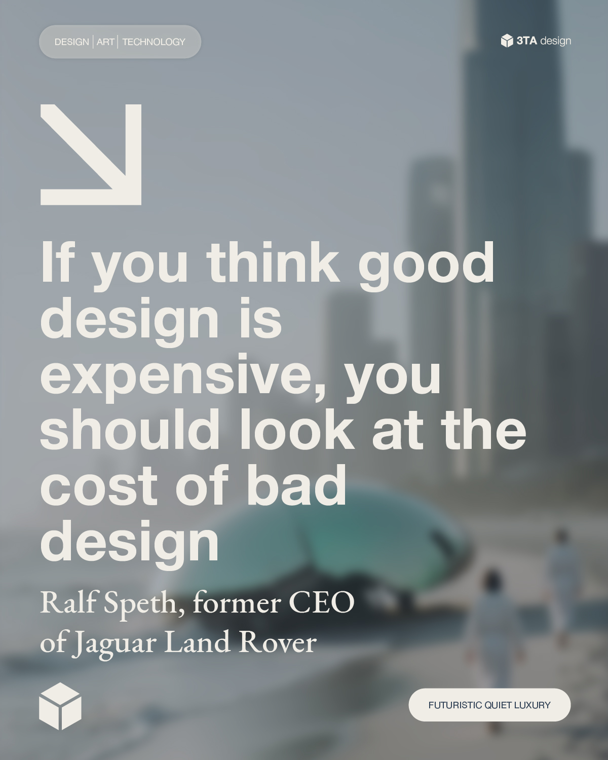 Good design is an investment. Bad design is a debt you’ll eventually have to pay—with interest.
A reminder from Ralf Speth that the true cost of cutting corners isn't found on the invoice; it’s found in the loss of trust.
#DesignPhilosophy #QuietLuxury #industrialdesign #minimalism #FutureOfDesign #strategicdesign #3TA #userexperience