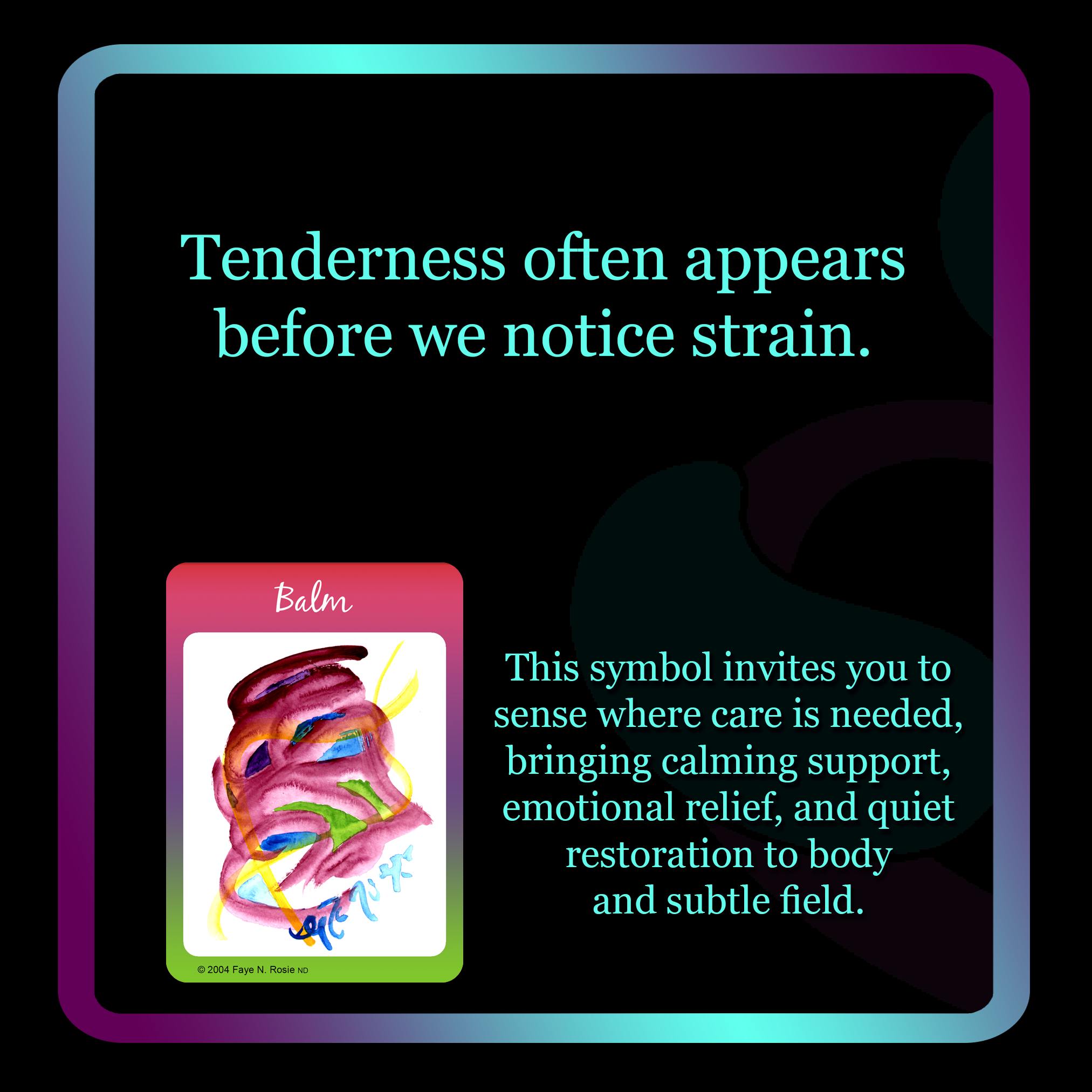 Sensitivity is not a weakness. It often appears when the system has been adapting for longer than it should have needed to.
Bring 𝐁𝐚𝐥𝐦 into awareness and notice where softness is needed. You may feel a gentle settling or a quiet sense of relief. This symbol supports recognition of emotional strain and the return of steadiness through care.
#HeartHealingSymbols #Balm #Oracle #OracleCards #EnergyHealingTools #SubtleEnergy #FrequencyMedicine #HolisticHealing #Alignment #SacredSymbols #HealingFromWithin