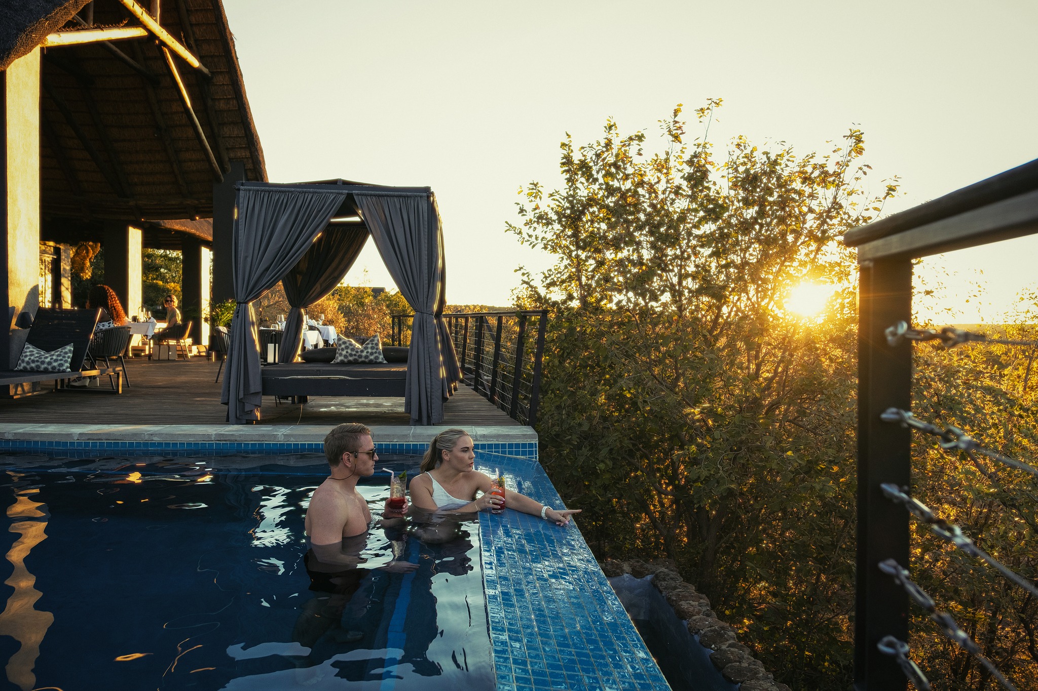 A dip with sundowners, soft light, and nowhere else to be. Golden hour hits differently at 57Waterberg.
#57Waterberg #Sundowners #LuxuryInTheWild #BushEscape #SafariMoments