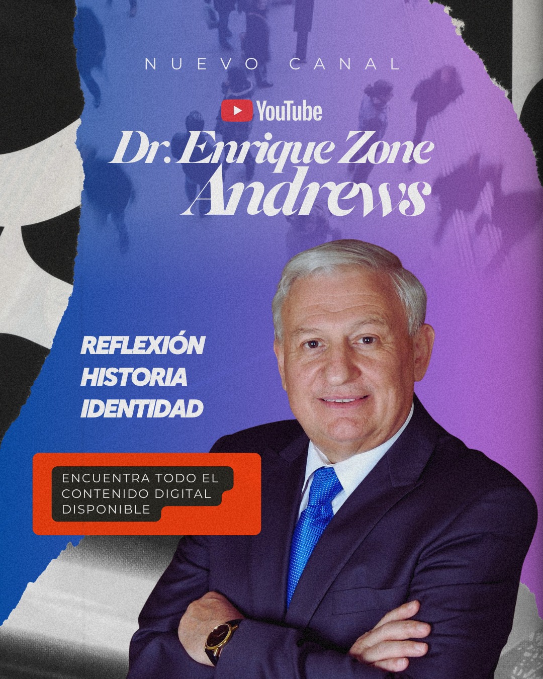 El Dr. Enrique Zone-Andrews es un reconocido líder, educador y pastor con más de cuatro décadas formando a generaciones de cristianos hispanos en los Estados Unidos. Argentino de nacimiento e inmigrante desde 1959, su vida ha sido un puente entre culturas, lenguajes, memorias, identidades y llamados espirituales.
En este canal comparte reflexiones, historias, enseñanzas y conversaciones desde su experiencia como líder bicultural.
Su voz es la de alguien que ha aprendido a vivir entre dos tierras, dos culturas y dos tiempos, descubriendo cómo Dios forma nuestra identidad en medio del cruce cultural, la nostalgia, la adaptación y la fe.
Aquí encontrarás contenidos para quienes:
son inmigrantes o hijos de inmigrantes, buscan sentido, fe y propósito en medio de cambios profundos, anhelan integrar fe, cultura, memoria y llamado.
Un canal para quienes caminan en ambos mundos, y quieren descubrir que Dios también camina ahí.