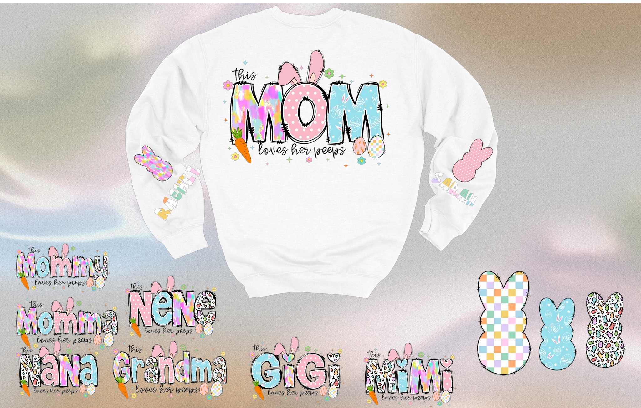 Personalized “Loves Her Peeps” Easter Sweatshirt
Every bunny needs a cute Easter sweatshirt 🐰💕
Our Personalized “Loves Her Peeps” Easter Sweatshirt is the perfect way to celebrate spring with your favorite little peeps. Featuring colorful pastel lettering, bunny ears, carrots, Easter eggs, and playful spring patterns, this design brings all the festive vibes in one adorable piece.
Choose your title — Mommy, Mama, Nana, Gigi, Mimi, Grandma, or customize your own — and add names on the sleeves for an extra special touch.
Perfect for:
• Easter brunch
• Church services
• Egg hunts
• Family photos
• Matching Easter outfits
Soft, cozy, and made for memory-making moments.
✔ Unisex relaxed fit
✔ Bright pastel Easter design
✔ Customizable title option
✔ Optional sleeve name personalization
✔ Boutique exclusive from Not Your Mama’s Boutique
Because she really does love her peeps 💗🐣