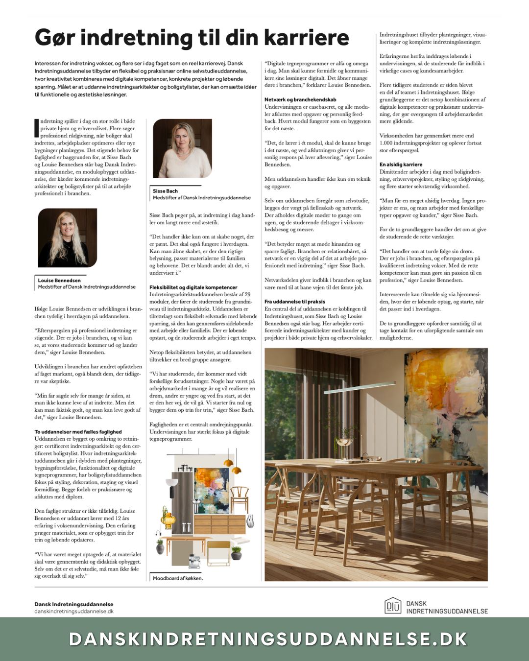 🍃Uddannelsesguiden🍃 udkommer i dag i Politiken og Jyllands-Posten, og Dansk Indretningsuddannelse er med i år.
Det er hyggeligt at kunne dele lidt af arbejdet med uddannelsen og vores passion for indretning.
Vi håber, det kan inspirere flere til at gøre deres passion til profession.❤️ link til hele guiden i bio