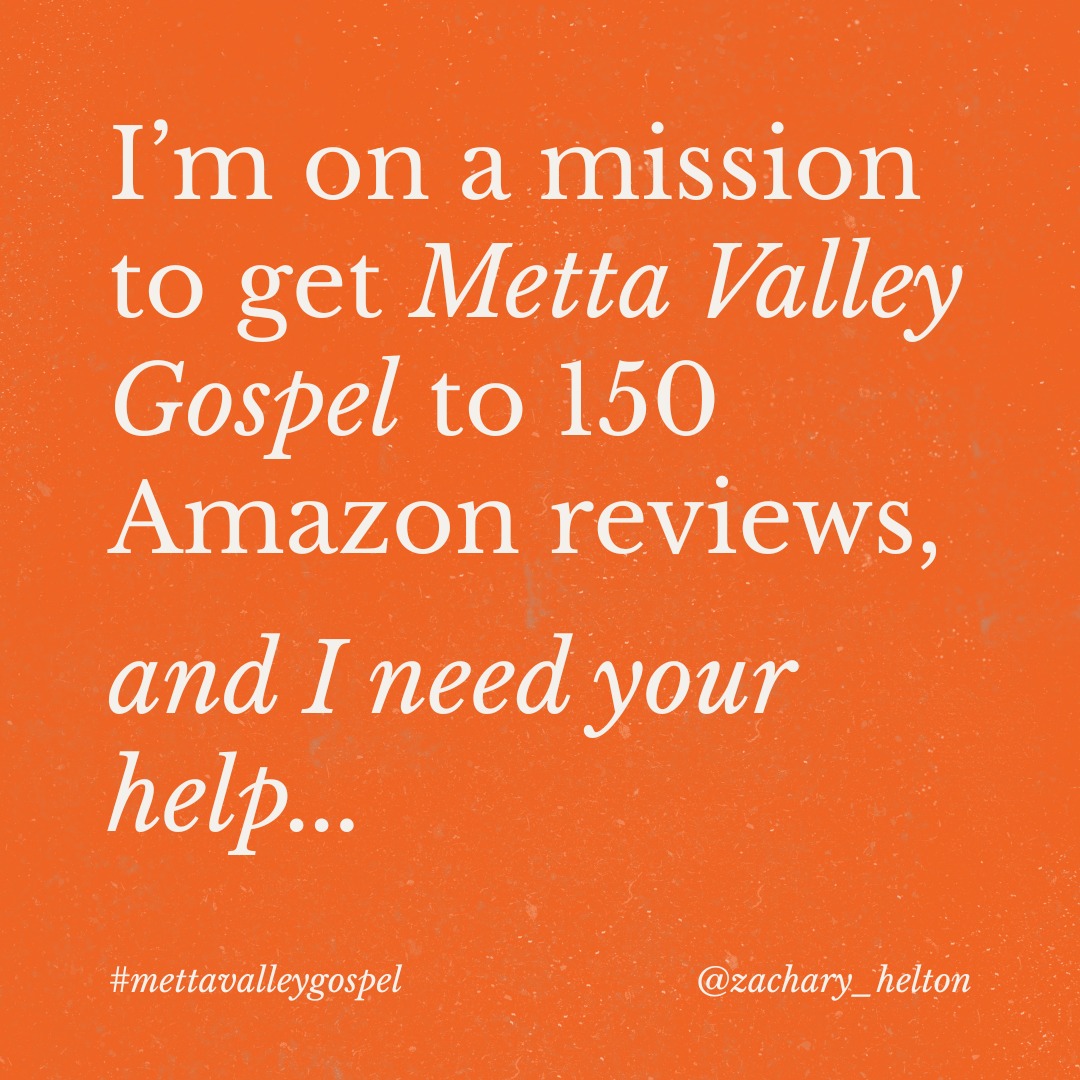 On a mission to get MVG 150 reviews! If it resonated with you at all, please consider taking 10 seconds to go to the product page and leave a review. And if you haven't gotten to read it yet, but are interested, comment #mettavalleygospel for a chance to receive a free online copy. Every review counts for an indie author, so I appreciate your help! #indieauthor #bookstagram #exvangelical #deconstruction