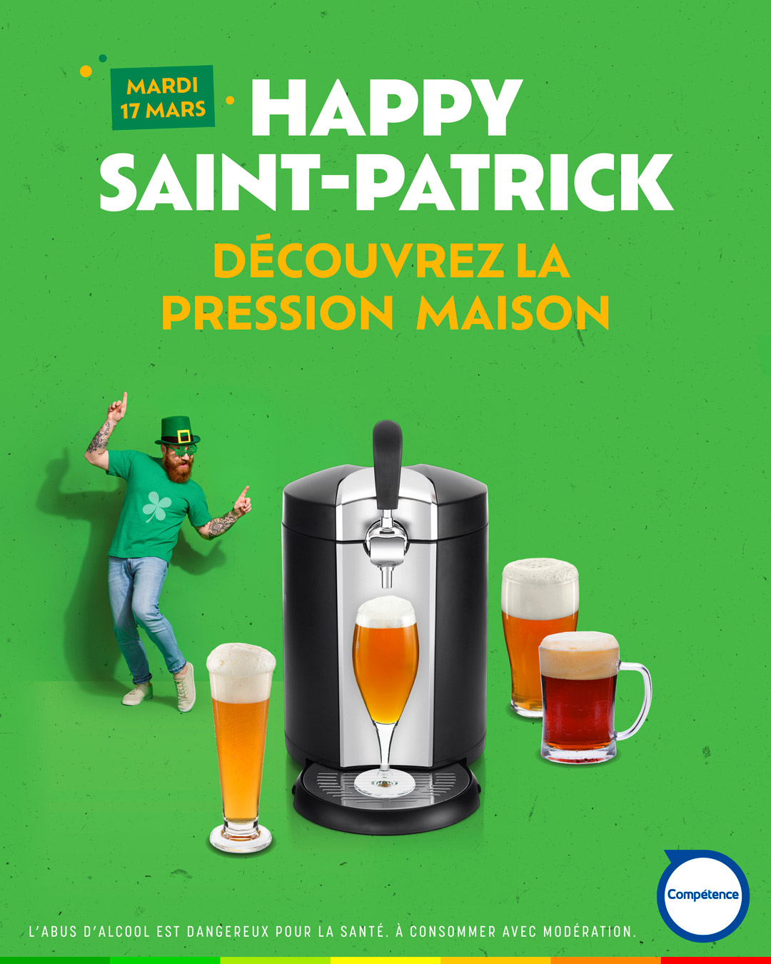 🍀 Joyeuse Saint-Patrick ! 🍀
Aujourd’hui, on célèbre la convivialité, la bonne humeur… et la couleur verte !
Pour fêter ça comme il se doit, Compétence vous propose des tireuses à bière, parfaites pour partager un moment festif entre amis ou en famille. 🍻✨
A retrouver dans les magasins Compétence. 👇
https://www.magasinscompetence.fr/
#SaintPatrick #TireuseABiere #Fête #Convivialité #Compétence #BonneHumeur