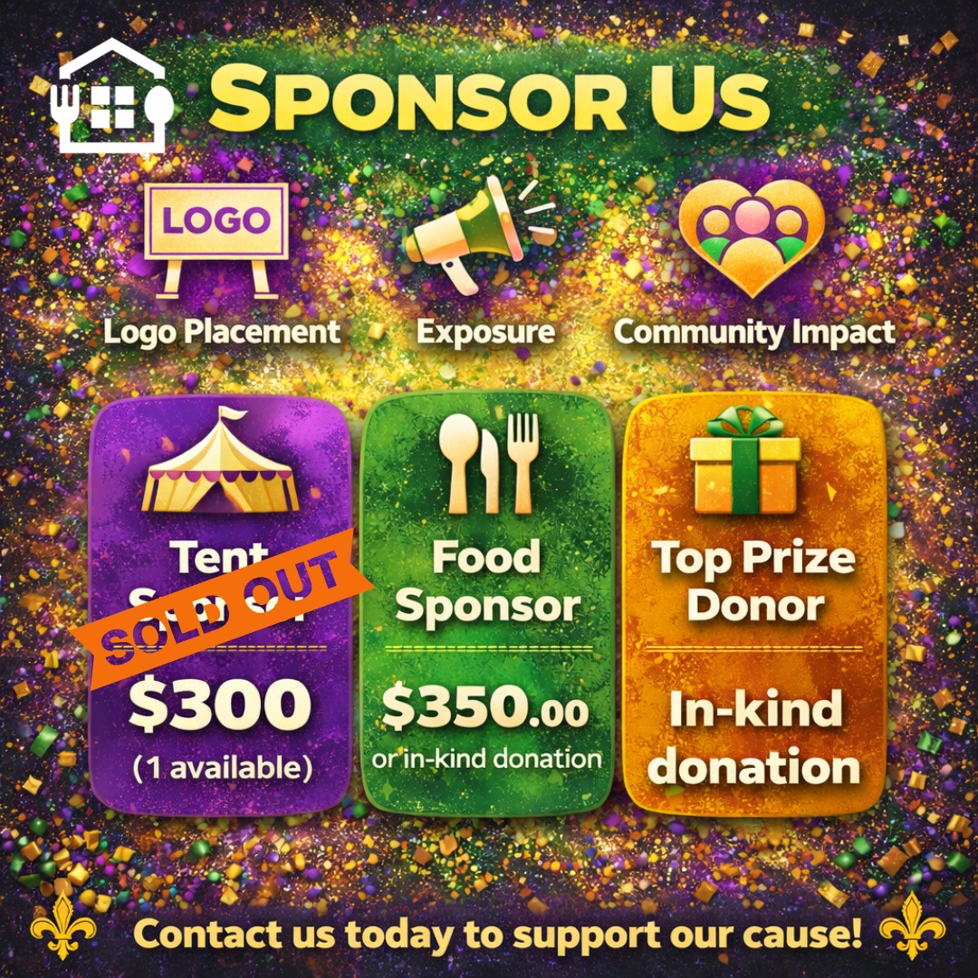 🎉💜 THANK YOU, OAB! 💚🎉
We are excited to give a HUGE shoutout to @oab_on_the_river for sponsoring our Charity Tent for the Crescent City Classic!🏃♀️🎺
Because of their support, our team will have a place to gather, celebrate, refuel, and soak in all the Race Day energy — Dome to Fairgrounds style! 🏟️✨
Your partnership helps power our mission and keeps the good times (and the impact!) rolling in St. Bernard Parish. 💛
🌟 Want to join the party? We still have TWO sponsorship opportunities available:
🥤 Food Sponsor – $350 or in-kind donation
🎁 Top Prize Donor – In-kind donation
This is a great way to showcase your business while supporting our community and being part of the most iconic 10K in the country!
Let’s run for it — together! 💜💚💛