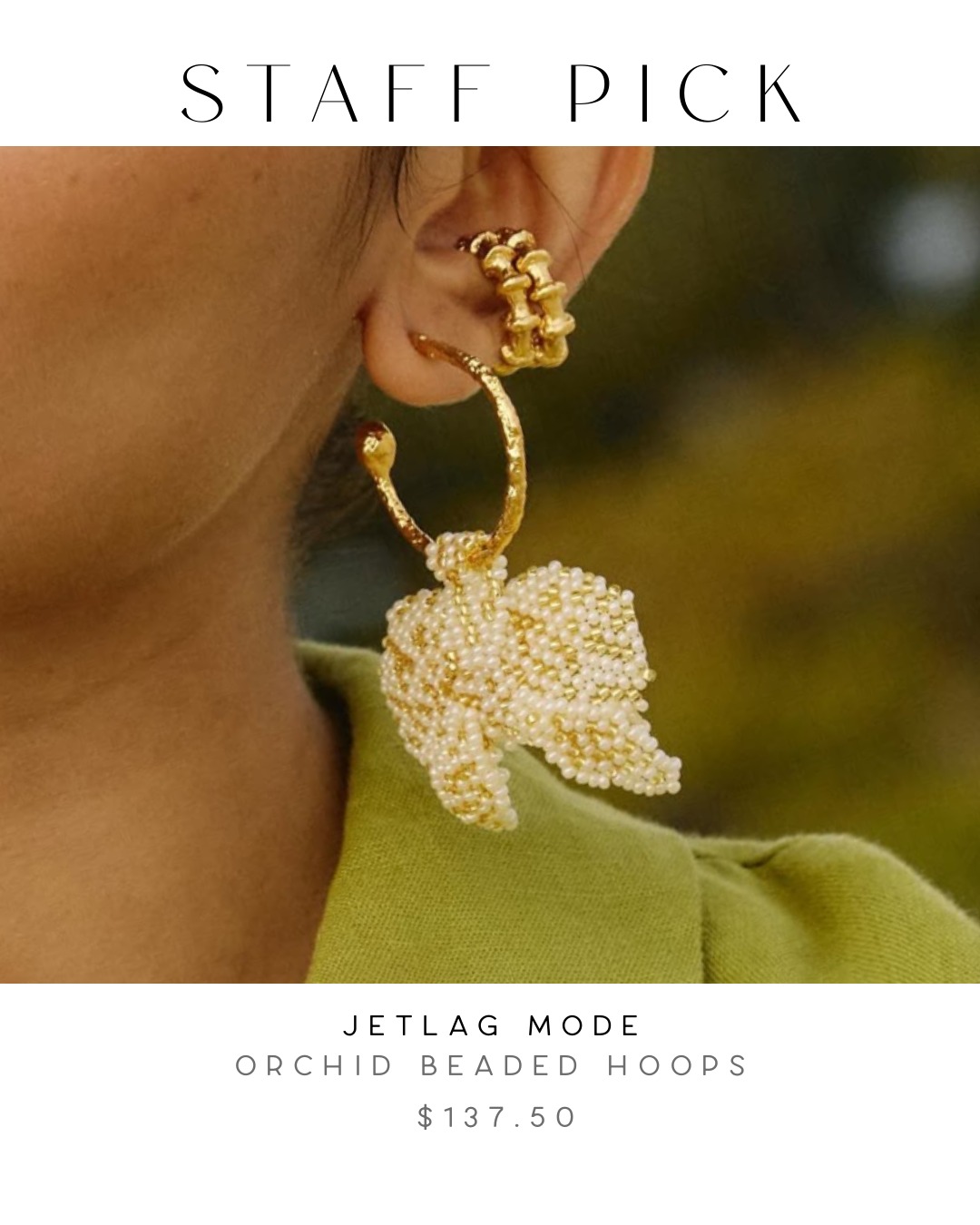Staff pick!🌟
Our Jetlag Mode Orchid Earrings are bringing playful, handcrafted charm to every outfit. Inspired by standout style and made with gold-plated 24K, recycled brass, silver accents, and quality Czech beads, these earrings are bold, artistic, and totally eye-catching.
#StaffPick #JetlagMode #OrchidEarrings #HandmadeStyle #StatementJewelry #CovetLifestyle #AccessoryEdit #BahamasStyle #VibrantVibes #EverydayElegance