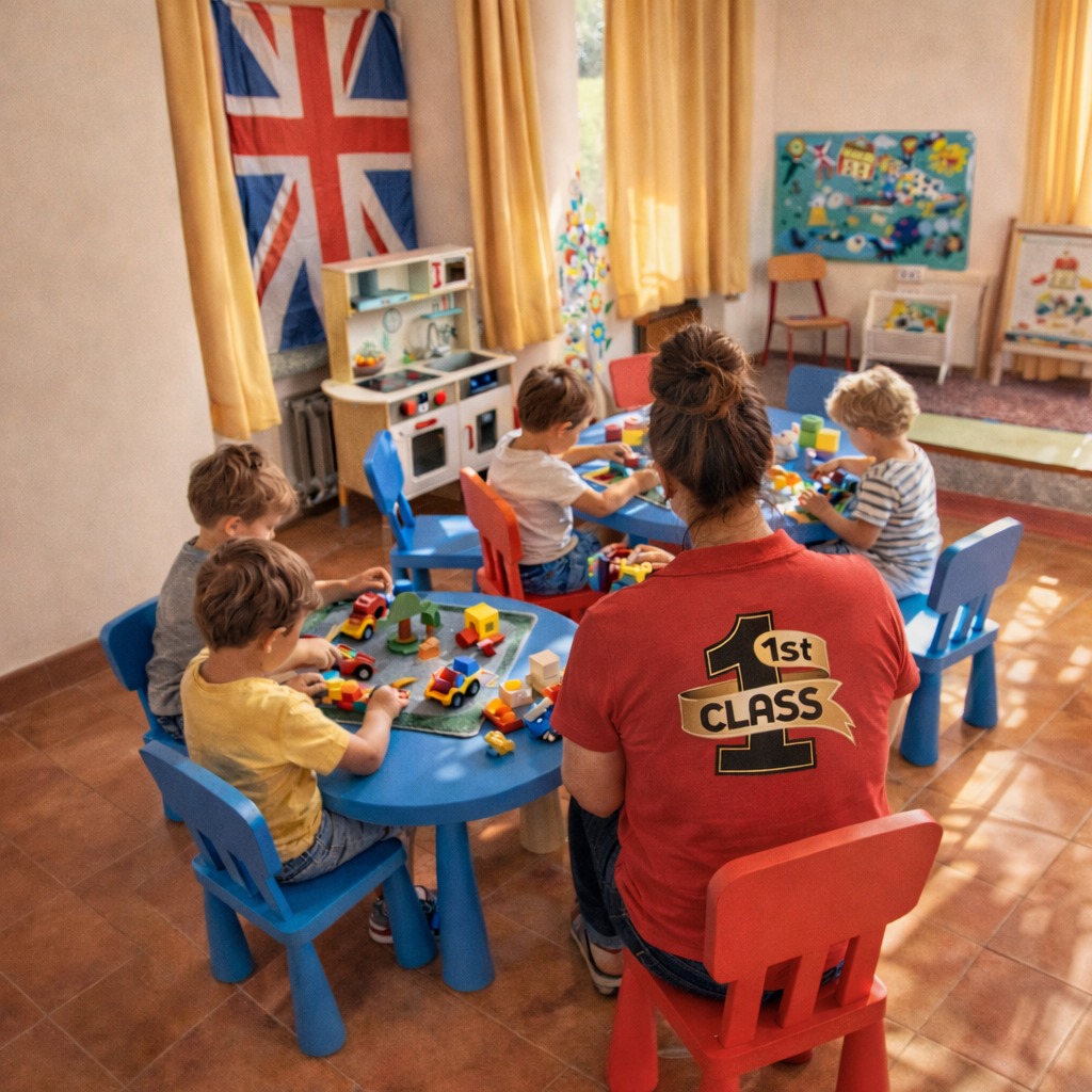 Il momento dell’accoglienza è già parte dell’apprendimento ✨
Molti bambini arrivano qualche minuto prima della lezione, e per noi questo è un momento molto speciale. Prima che la classe inizi, i bambini si siedono ai tavoli e giocano liberamente con Mandy o Francesca. Possono scegliere cosa fare, esplorare, parlare e sentirsi a proprio agio.
Questo tempo iniziale non è solo gioco — è un modo dolce per aiutare i più piccoli a entrare nel loro spazio con calma e sicurezza 💛
Perché lo facciamo?
🌈 Aiuta i bambini a sentirsi più rilassati e meno stressati
🧸 Permette loro di ambientarsi prima della lezione
🤝 Crea un legame naturale con insegnanti e compagni
✨ Trasforma l’aula in un luogo familiare e sicuro
Quando la lezione inizia, i bambini sono già sereni, pronti ad ascoltare e partecipare. Invece di entrare in un ambiente formale, entrano in uno spazio dove si sentono accolti e conosciuti.
Alla First Class, crediamo che l’apprendimento inizi dalla relazione. Poco alla volta, il gruppo diventa una piccola famiglia, dove incontrare Mandy e Francesca è naturale, semplice e pieno di sorrisi 🌈
Questo è il metodo First Class 💛
#FirstClass #Accoglienza #EarlyLearning #EnglishForKids #LearningThroughPlay #FirstClassFamily