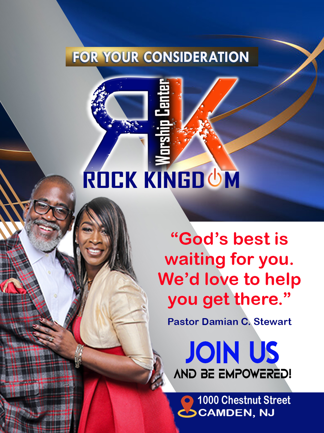 NJ, PA or DE, we are in Camden, NJ, just 5 minutes over the bridge, and planning to be back in Philadelphia with a second location in the late Spring. This is your invitation to grow with us.
In this season we must be intentional about moving forward and being in alignment with God's purpose, not just for our lives, but also understanding how things are shifting in the world. I believe there are people who are ready to move forward in spite of 'it all', in the midst of 'it all' and using 'it all' to win. Whether it seems like it or not, it is winning season. With that in mind I certainly am looking to build ministry with those of like mind. We must work while it is day, night is truly coming. #RockKIngdom #RK #IntentionallyMovingForwardwithRK