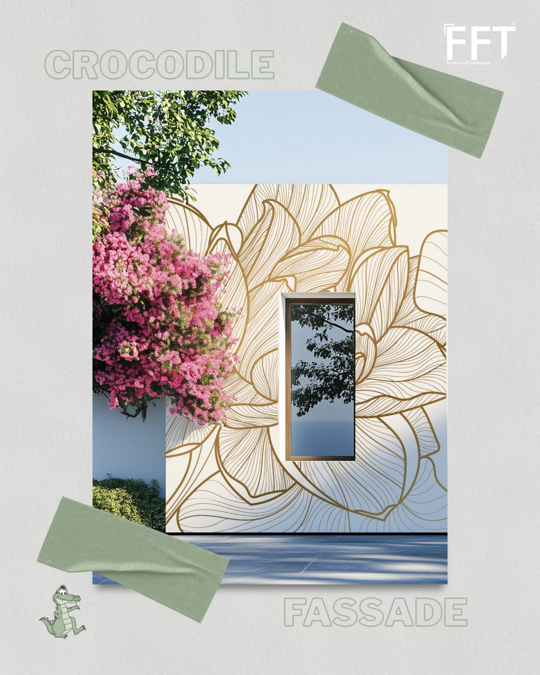 Stark im Ausdruck, beeindruckend in der Wirkung, das FFT crocodile an der Fassade verleiht deinem Gebäude eine unverwechselbare Identität und wertet es sichtbar auf ✨🏢
Du willst deinem Haus, deinem Bürogebäude oder deinem Objekt dieses Jahr einen neuen Look geben? Kein Problem – wir haben da etwas für dich 😉
Design trifft Funktion und schafft eine Fassade, die nicht nur schützt, sondern echte Statements setzt 🎨 Verschönere deine Fassade mit FFT crocodile und deiner individuellen Wunschgrafik 🖼️✨
📌 Grafik: FFT0007
📌 Einsatzbereich: Fassade
📌 Qualität: crocodile
#handwerk #fugenlos #malerundlackierer #tapete #fftextil #referenz #projekt #fassade #superschön #wasanderes #highlight