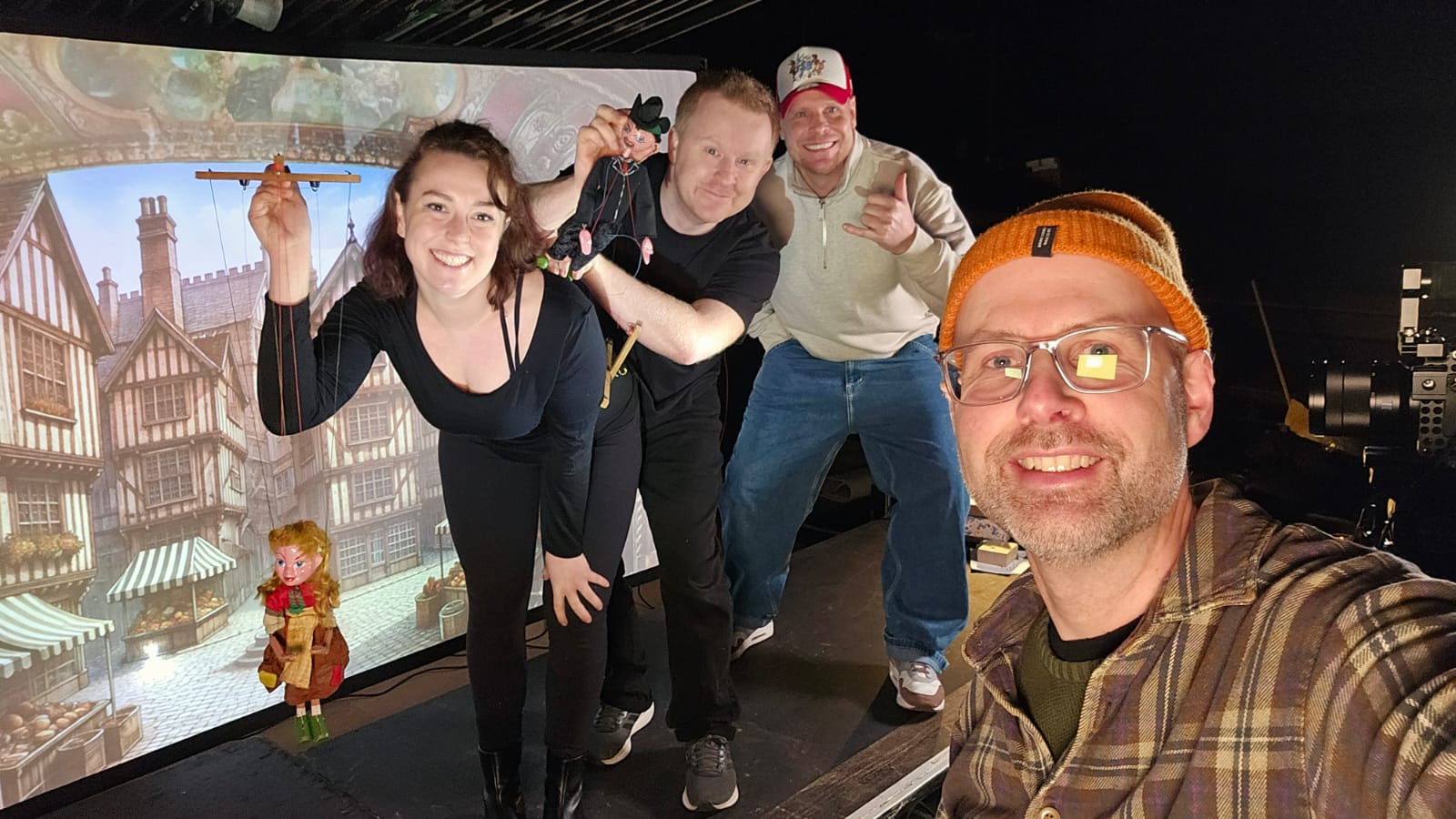 One of the stories inside The Pillowman has just wrapped filming — and we’re telling it in a way you might not expect.
This production is fully multimedia.
Across the evening you’ll experience:
• A marionette-led tale
• Live-filmed sequences
• A comic-book story
• A 1970s horror-film homage
• Projected illustration and animation
It’s storytelling layered in unexpected ways — inventive, imaginative, and unlike anything we’ve staged before.
Huge thanks to the team behind this sequence:
🎥 Matt Ainsworth
🎭 Director Louis Craig
🧵 Puppeteers Edd Berridge & Caitlin Whelan
🎨 Scenic Design Andrew Stoner
This isn’t just a play. It’s a theatrical event.
🗓 21–28 March
📍 Campbell Studio Theatre, Brighton
🎟 £18 | 64 seats per performance
Tickets are selling steadily — book early to avoid missing out.
🎟 https://www.ticketsource.co.uk/whats-on/brighton-and-hove/the-campbell-studio-theatre-bn1-8dd/the-pillowman/e-bbgyap