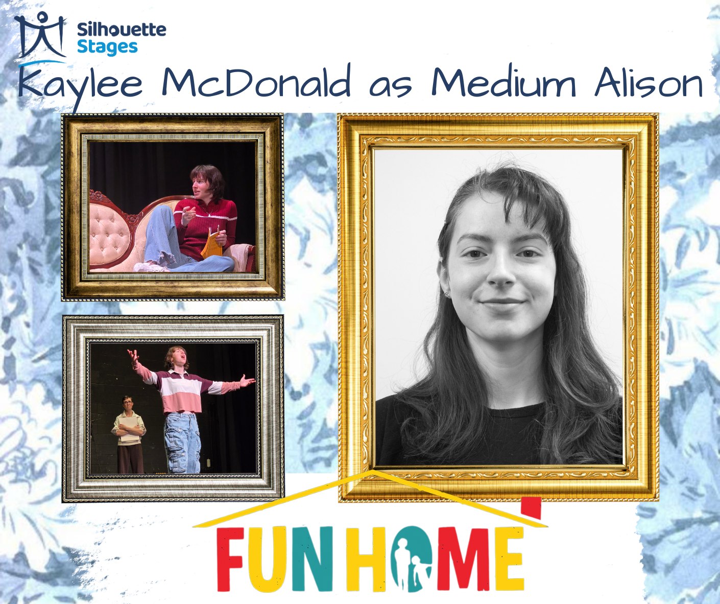 Kaylee McDonald is returning to our stage as Medium Alison in Fun Home. She was most recently seen at Silhouette Stages in The Crucible and Seussical the Musical! Get your tickets now at our website to see Kaylee and the rest of this spectacular cast!
