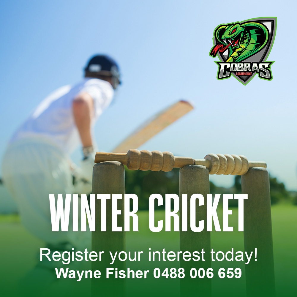 🏏🏏🏏 WINTER CRICKET IS ALMOST HERE!!!
Summer might nearly be over, but the cricket continues!
If your child is interested in playing on through the off-season, we have opportunities for:
✅ CGC Winter Cricket Competition (U10's to U12's)
✅ Warehouse Cricket Competition (U12's to U16's)
✅ Junior Cricket for U10's (Div 8 & Div 9)
If you haven't already, please fill out the EOI form which can be found here 👉 https://docs.google.com/forms/d/e/1FAIpQLSeOg8D15LsA3zZ3XmjwVh8BCEiwUw9JY5sMu9nFdPVPNNAkIw/viewform
Go Cobras 🐍