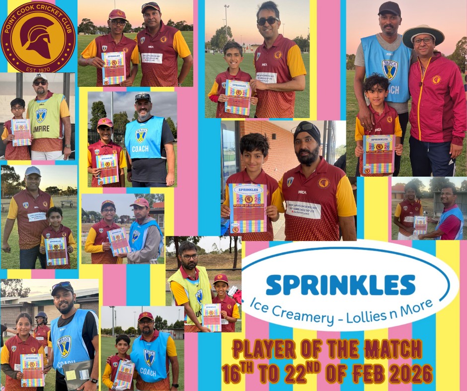 Plenty of cricket with the junior sides over the last week and numerous happy recipients of our coaches awards heading to @bakersdelight_sanctuarylakes and player of the match recipients over to @sprinkles_ice_creamery to top up on sugary energy for the next round.
Well done little Warriors.
#WRJCA #WarriorWay #PCCC
