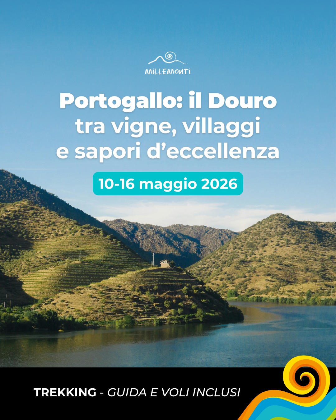 🇵🇹 Terrazzamenti dorati che si arrampicano lungo il fiume, villaggi e città impreziositi dagli #azulejos, cantine secolari custodi di vini dai profumi intensi e avvolgenti.
È questo il #PORTOGALLO che vogliamo farti vivere: quello autentico della Valle del #Douro, Patrimonio UNESCO, in un viaggio esclusivo tra natura, cultura e sapori d’eccellenza!
🥾 Trekking panoramici tra vigneti terrazzati affacciati sul fiume
🚤 Navigazione sul Douro a bordo della tradizionale barca rabelo
🍷 Degustazioni guidate di Porto e Douro DOC nelle cantine storiche
Con MilleMonti parti senza pensieri:
✅ Guida professionista dall’Italia
✈️ Voli inclusi
Se ami camminare, scoprire e brindare davanti a panorami straordinari… questo è il viaggio che fa per te
👉Scopri di più su www.millemonti.it!
#millemonti #outdoors #trekking #viaggiare #viaggi #viaggio #vacanza #vacanze #viaggiotrekking #vacanzedigruppo #viaggiodigruppo #valledeldouro #dourovalley
@sportlandweb_ @kayland_official @rockexperienceofficial @guidealpinelombardia @guidealpine_italiane