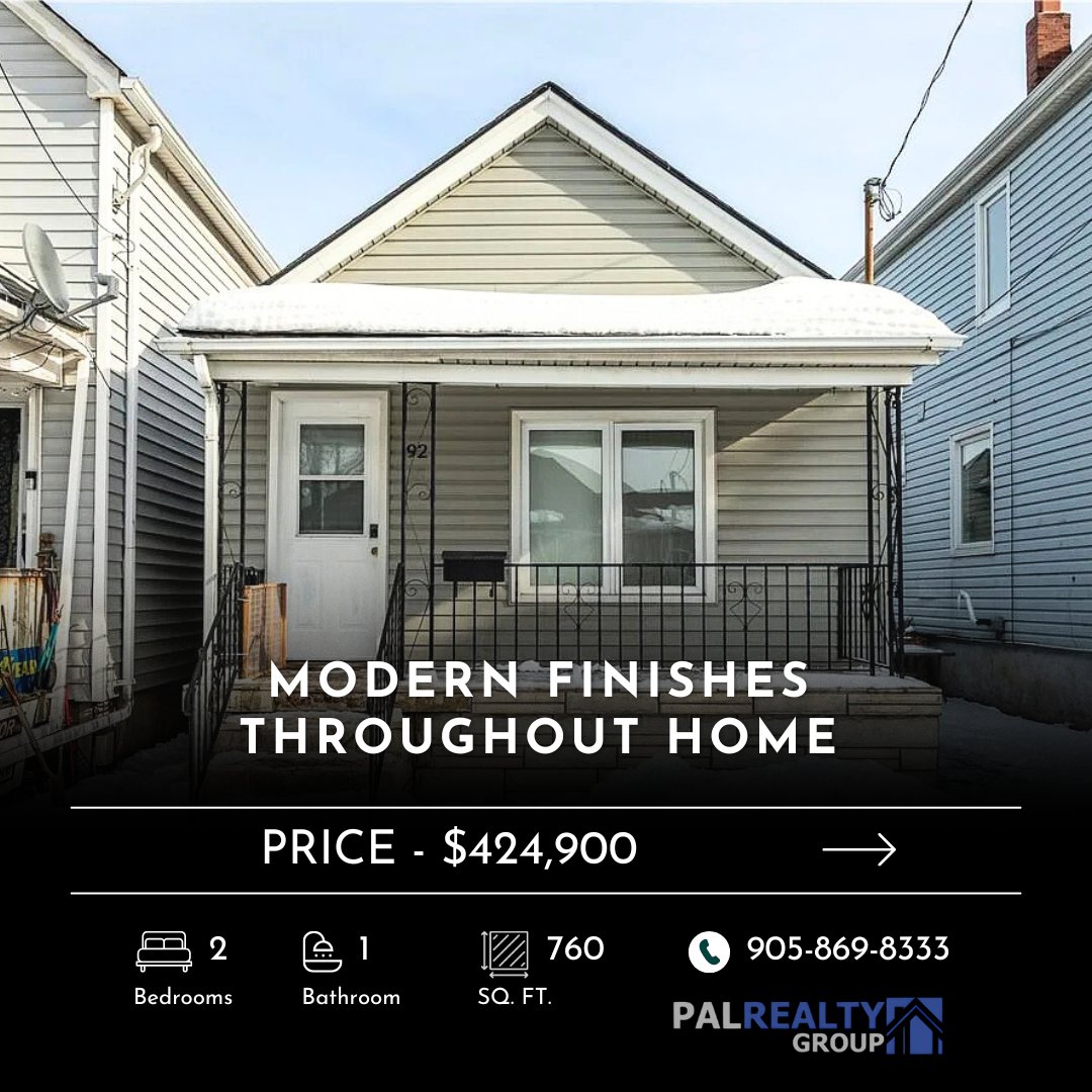 Looking for a move in ready home with modern finishes and room to grow? 🏡
This beautifully updated 2 bedroom bungalow offers a bright open layout, quartz countertops, stainless steel appliances, new flooring, and fresh paint throughout. The spacious backyard is perfect for summer BBQs and family time, while the private driveway for four cars and detached garage add rare convenience.
Located in a family friendly Hamilton neighbourhood close to schools, parks, shopping, and transit, this one checks all the boxes. ✨