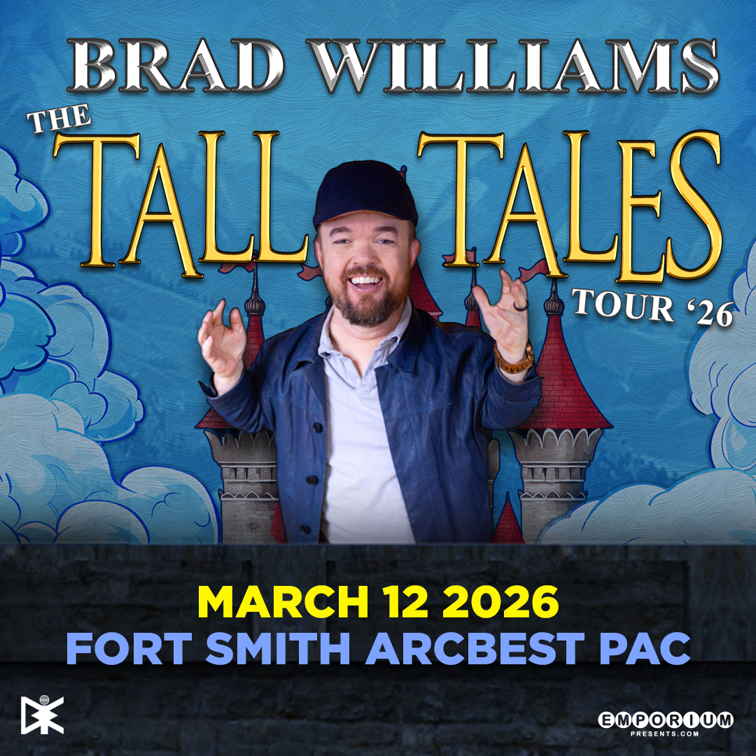 Fort Smith, get ready to laugh. 🎤 Brad Williams brings The Tall Tales Tour 2026 on March 12. Secure your seats today and buy tickets before they’re gone.