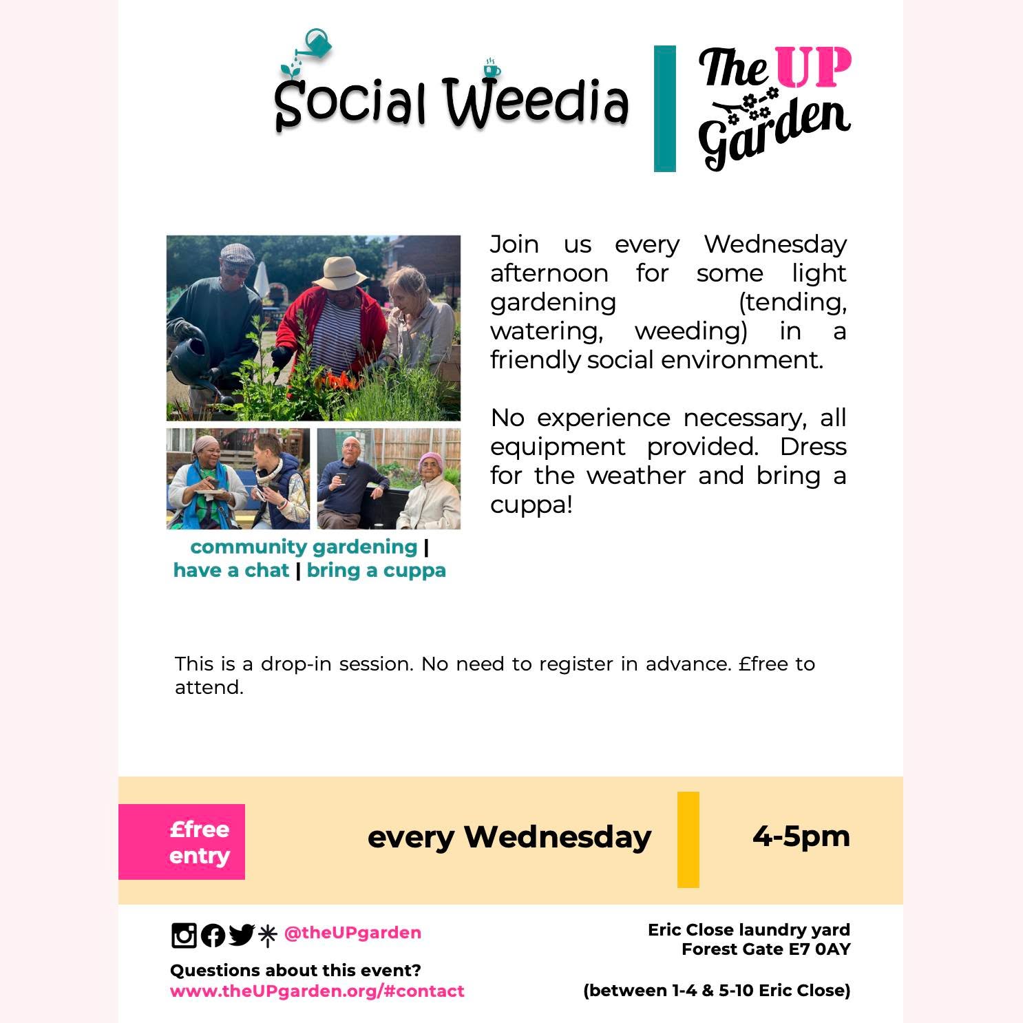 Want to meet others, help your community, get out in nature more, or pick up some tips for your own garden?
Bring a cuppa & join like-minded Forest Gaters for some light gardening, a chat & half-time biccies!
Between March-October, Social Weedia is back to the usual time of 4-5pm.